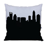 Charlotte NC Skyline Large Throw Pillow