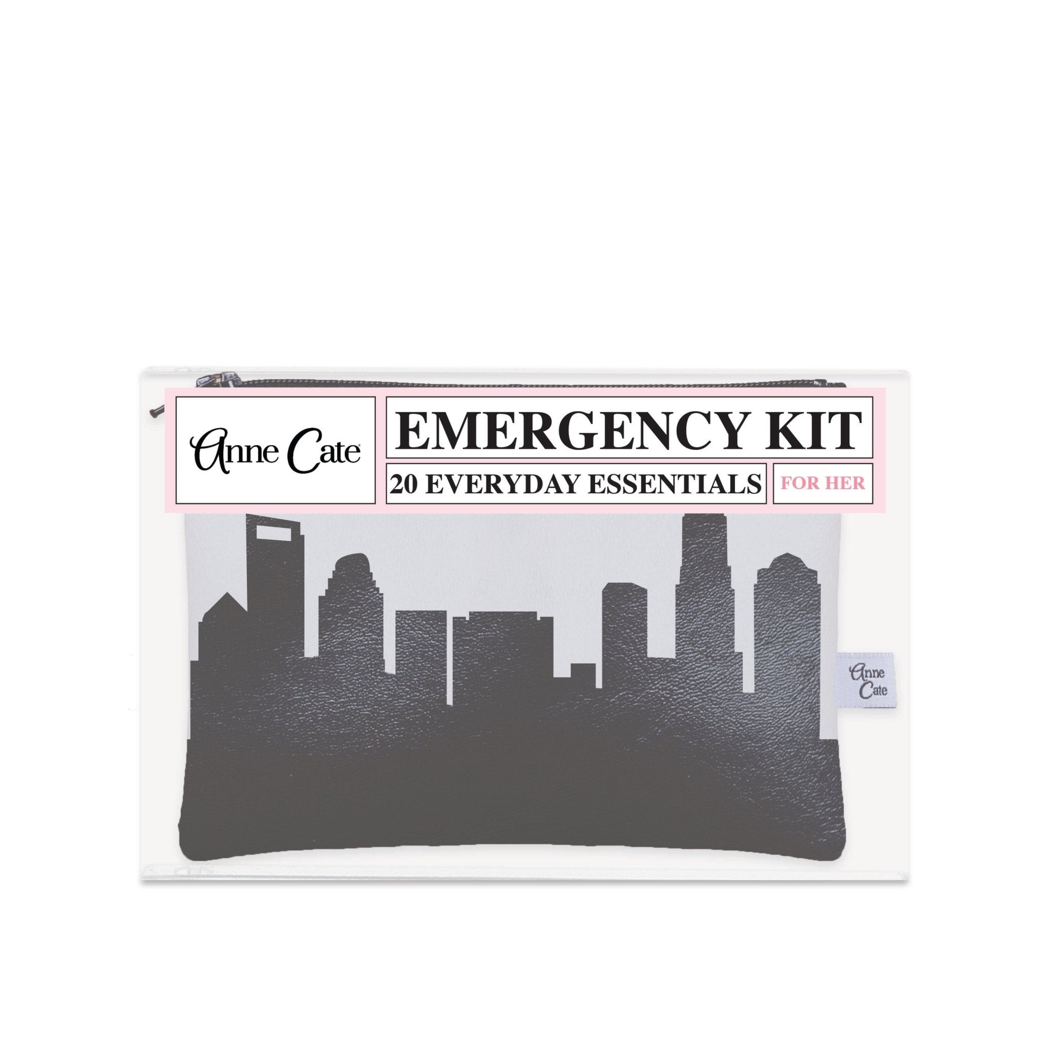 Charlotte NC Skyline Mini Wallet Emergency Kit - For Her - Anne Cate