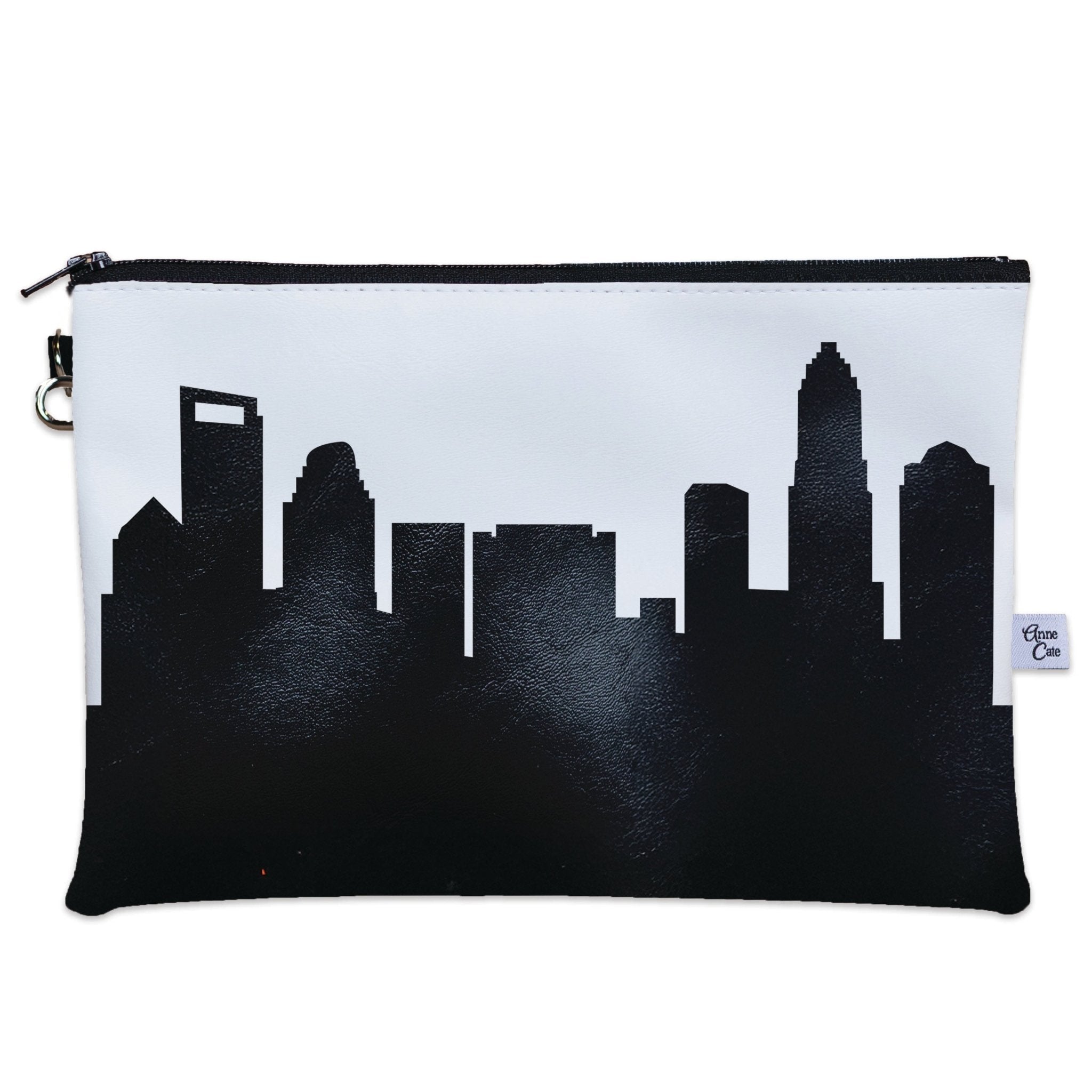 Charlotte NC Skyline Wristlet Clutch Purse - Anne Cate