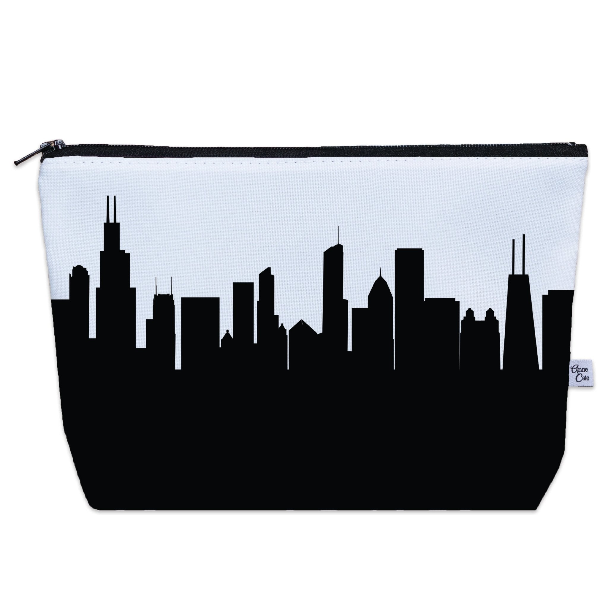 Chicago IL Skyline Cosmetic Makeup Bag - Anne Cate