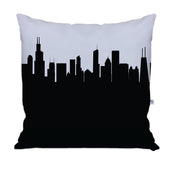 Chicago IL Skyline Large Throw Pillow - Anne Cate