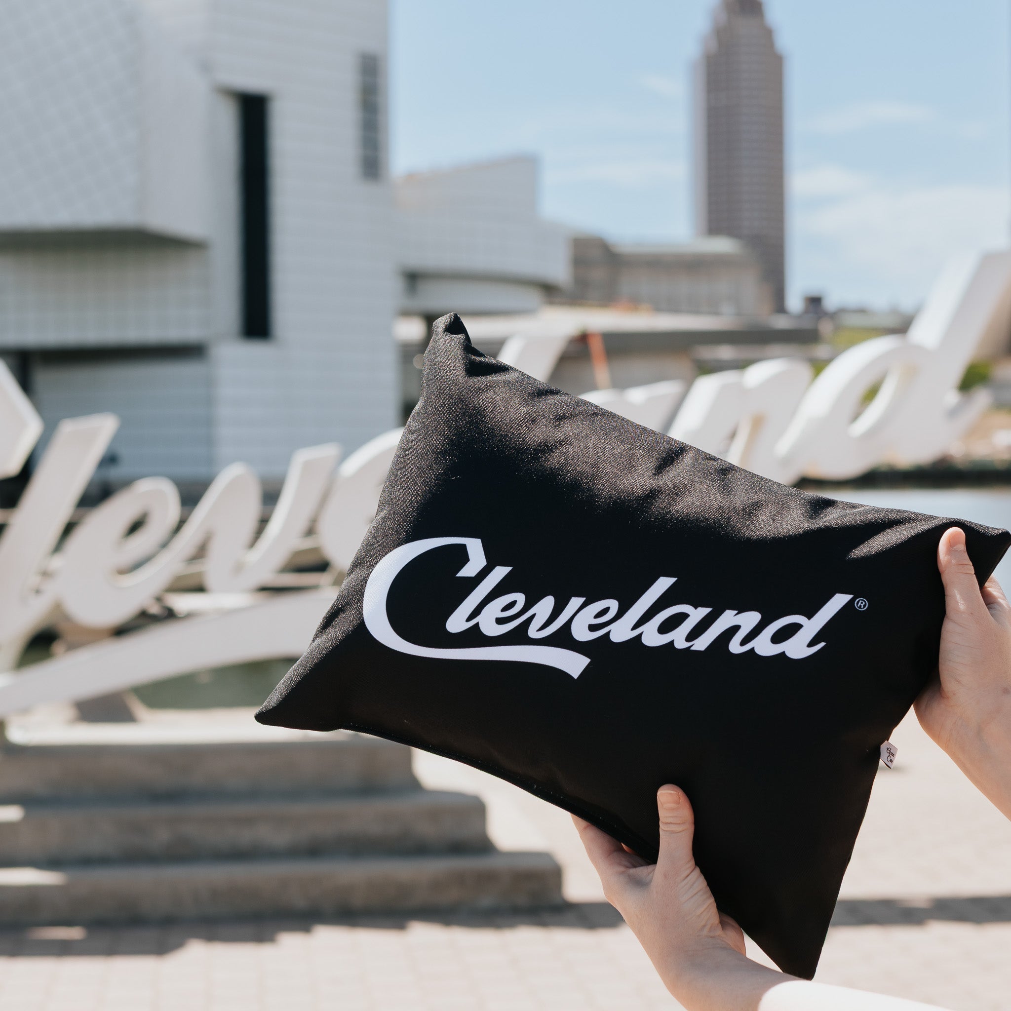 Cleveland Script Lumbar Pillow - Anne Cate