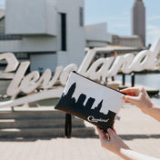 Cleveland Script Skyline Wristlet Clutch Purse - Anne Cate