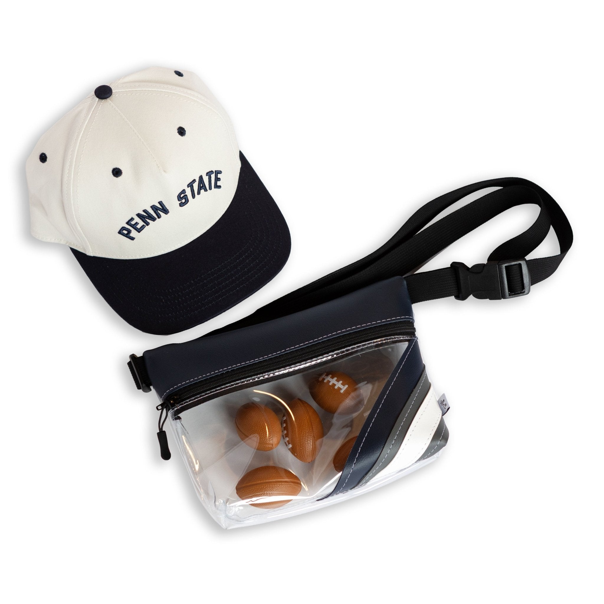 Collegiate Football Stadium Clear Stripe Game Day Fanny Pack - Anne Cate