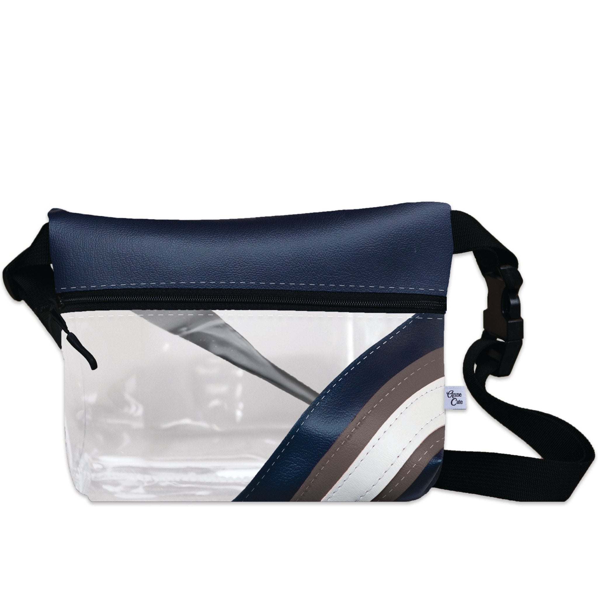 Collegiate Football Stadium Clear Stripe Game Day Fanny Pack - Anne Cate