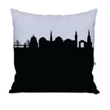 Copenhagen Denmark Skyline Large Throw Pillow