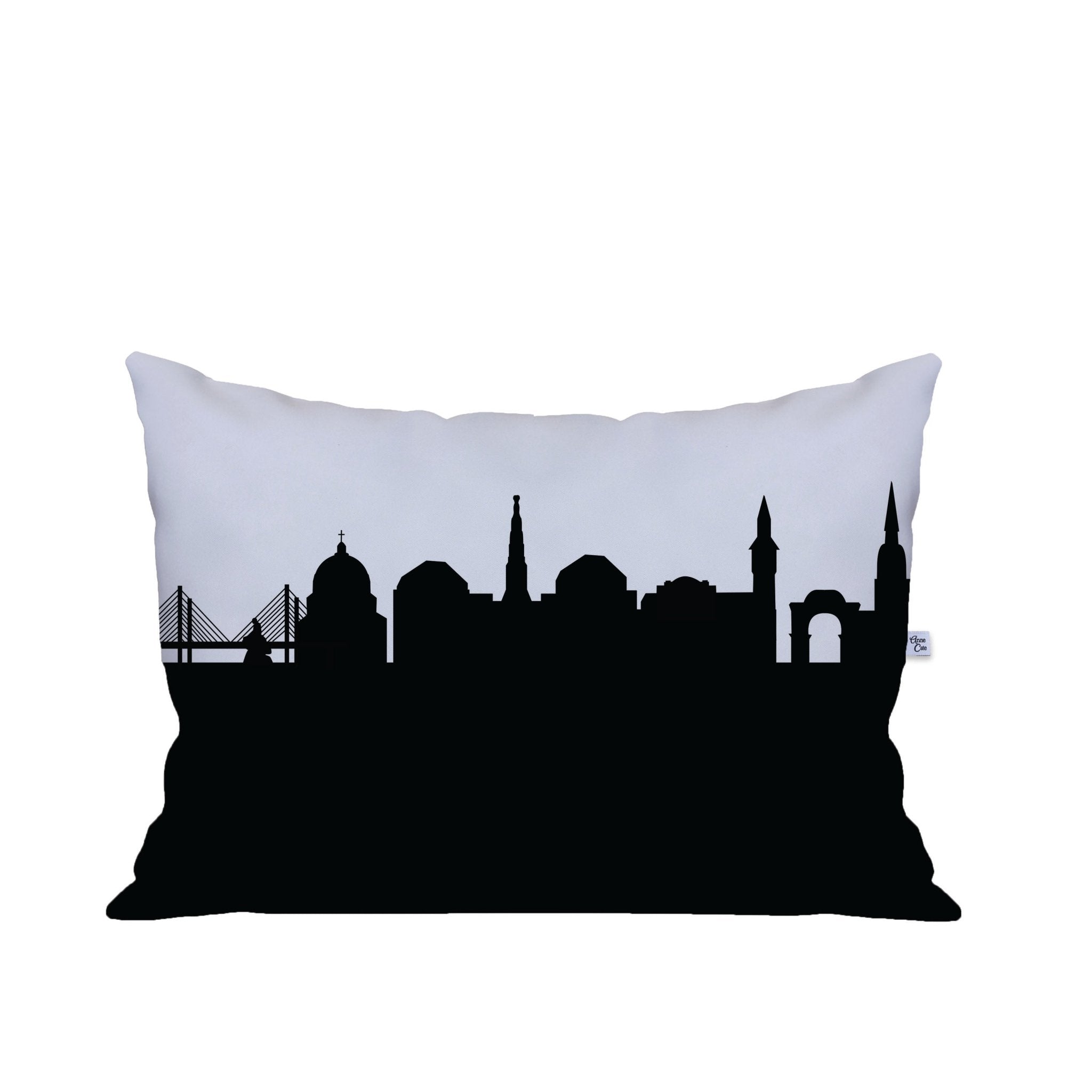 Copenhagen Denmark Skyline Lumbar Pillow - Anne Cate