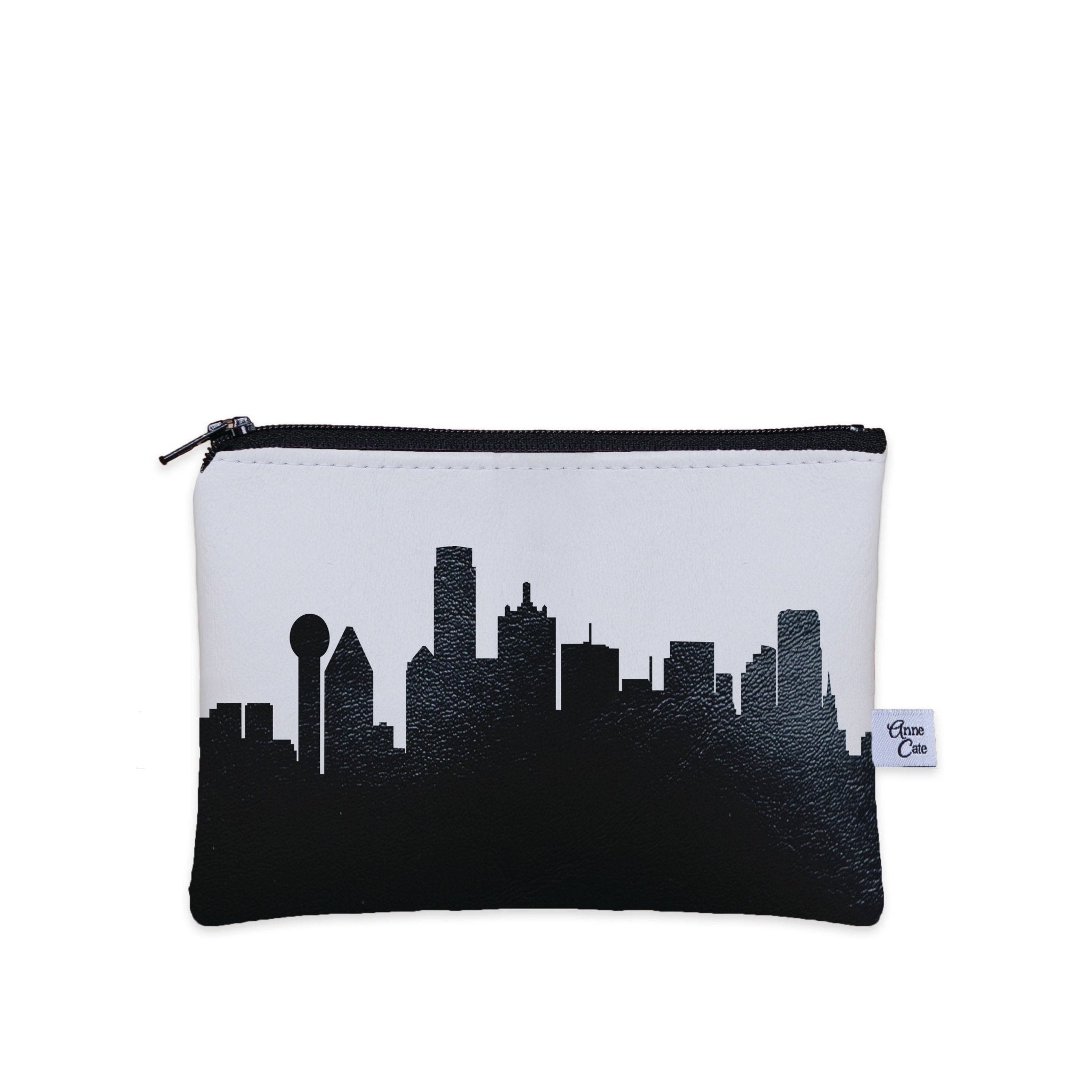 Dallas TX Skyline Vegan Leather Mini Wallet - Anne Cate