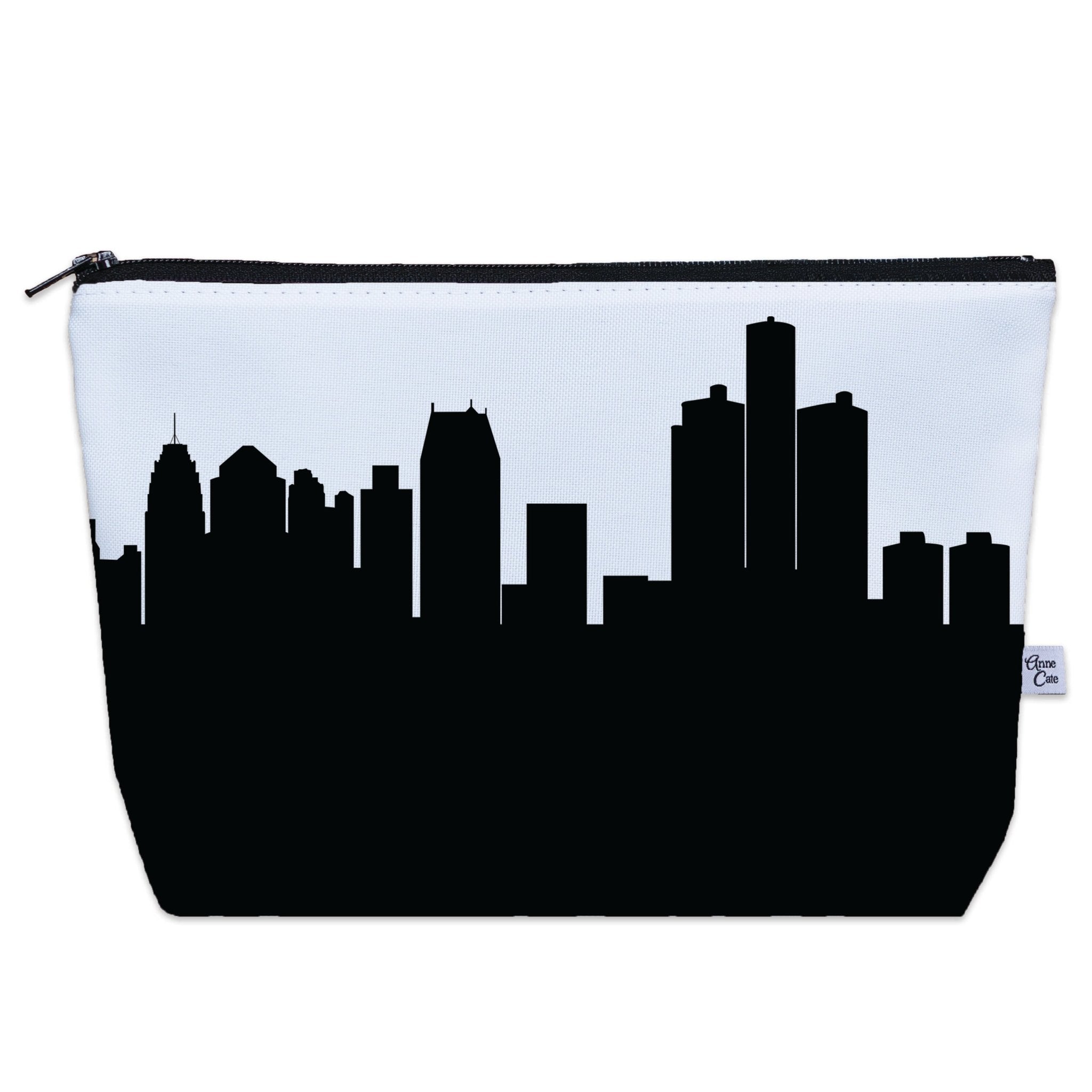 Detroit MI Skyline Cosmetic Makeup Bag - Anne Cate