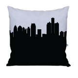 Detroit MI Skyline Large Throw Pillow