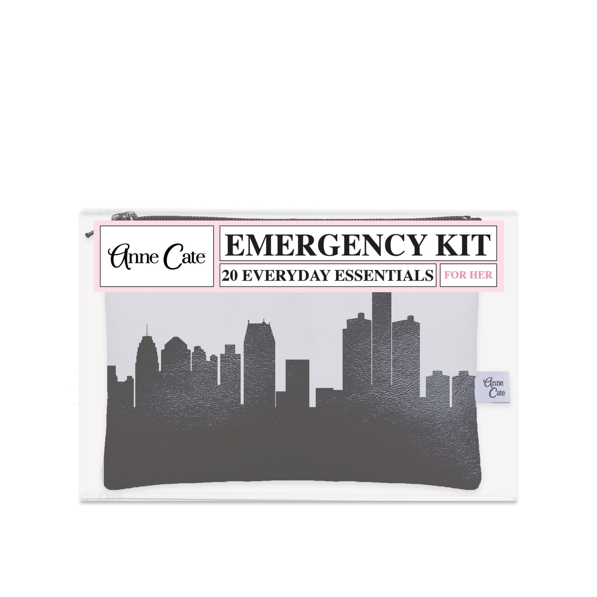 Detroit MI Skyline Mini Wallet Emergency Kit - For Her - Anne Cate