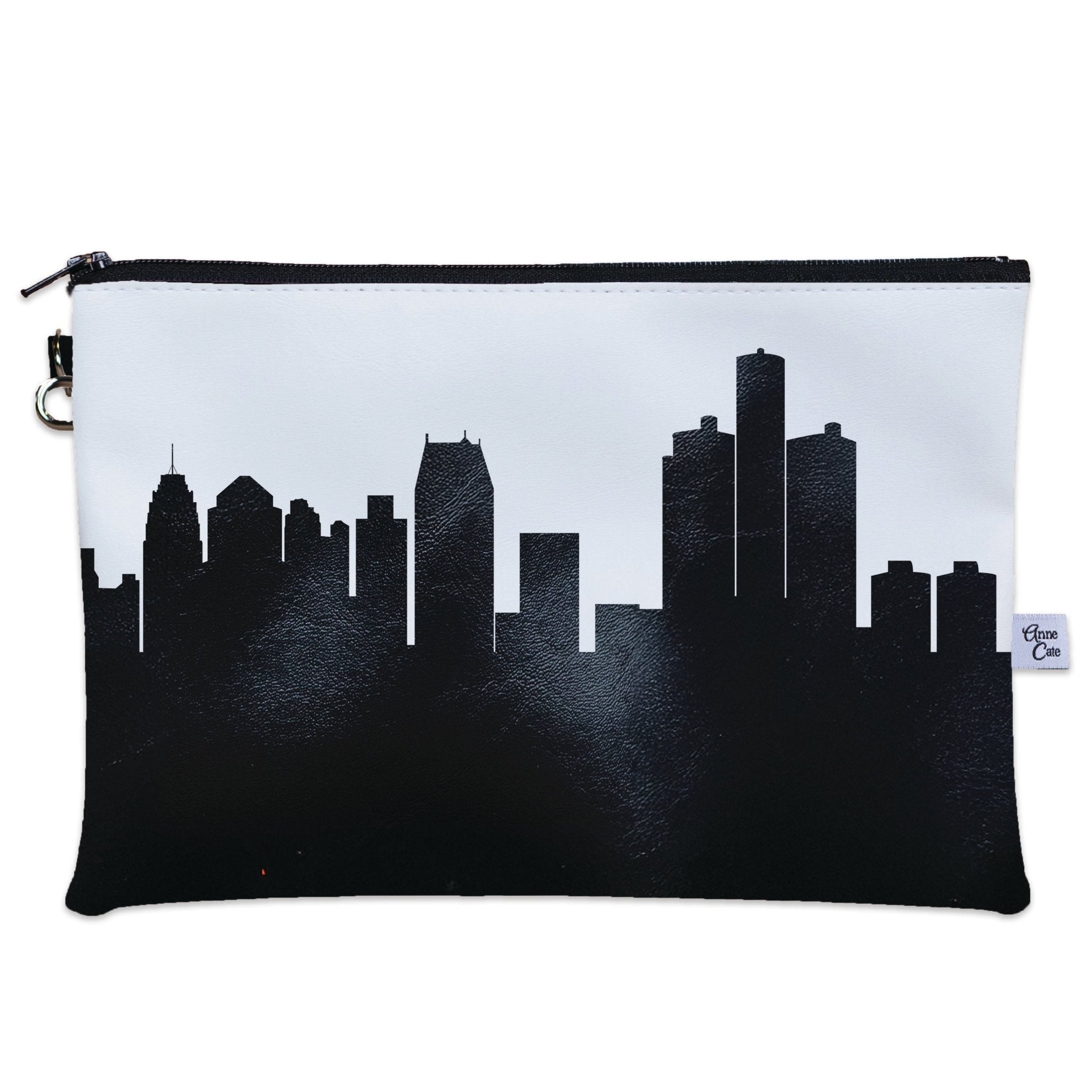 Detroit MI Skyline Wristlet Clutch Purse - Anne Cate