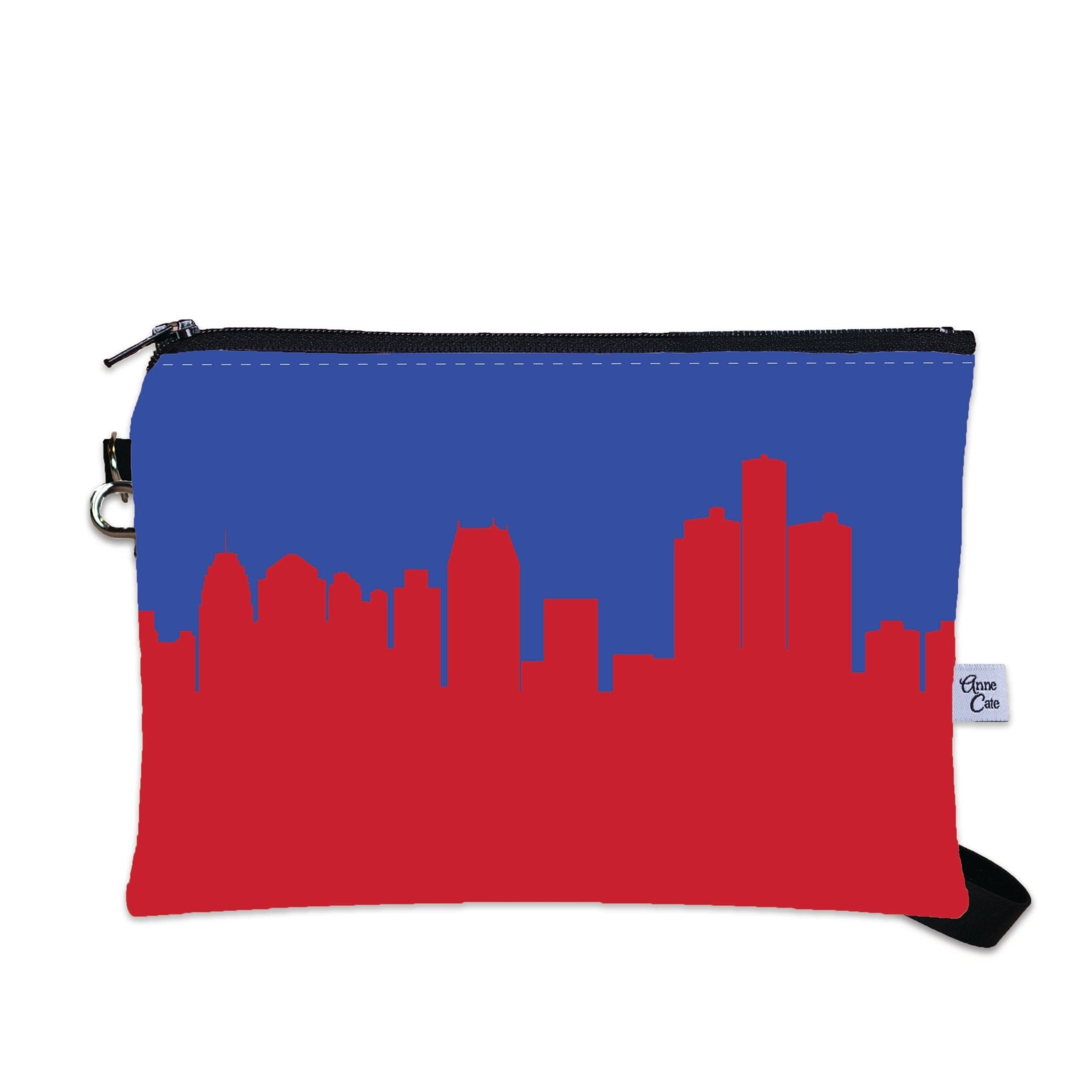 Detroit Pistons Basketball Arena Skyline Game Day Wristlet - Anne Cate