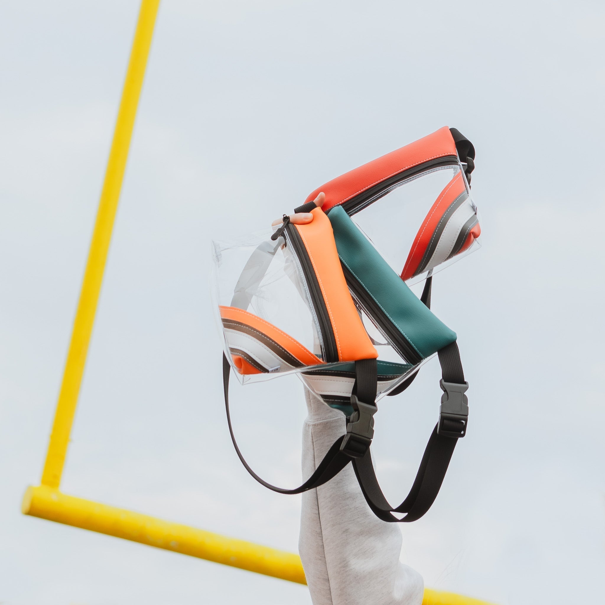 Football Stadium Clear Stripe Game Day Fanny Pack - Anne Cate