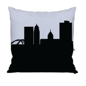 Fort Wayne IN Skyline Large Throw Pillow - Anne Cate