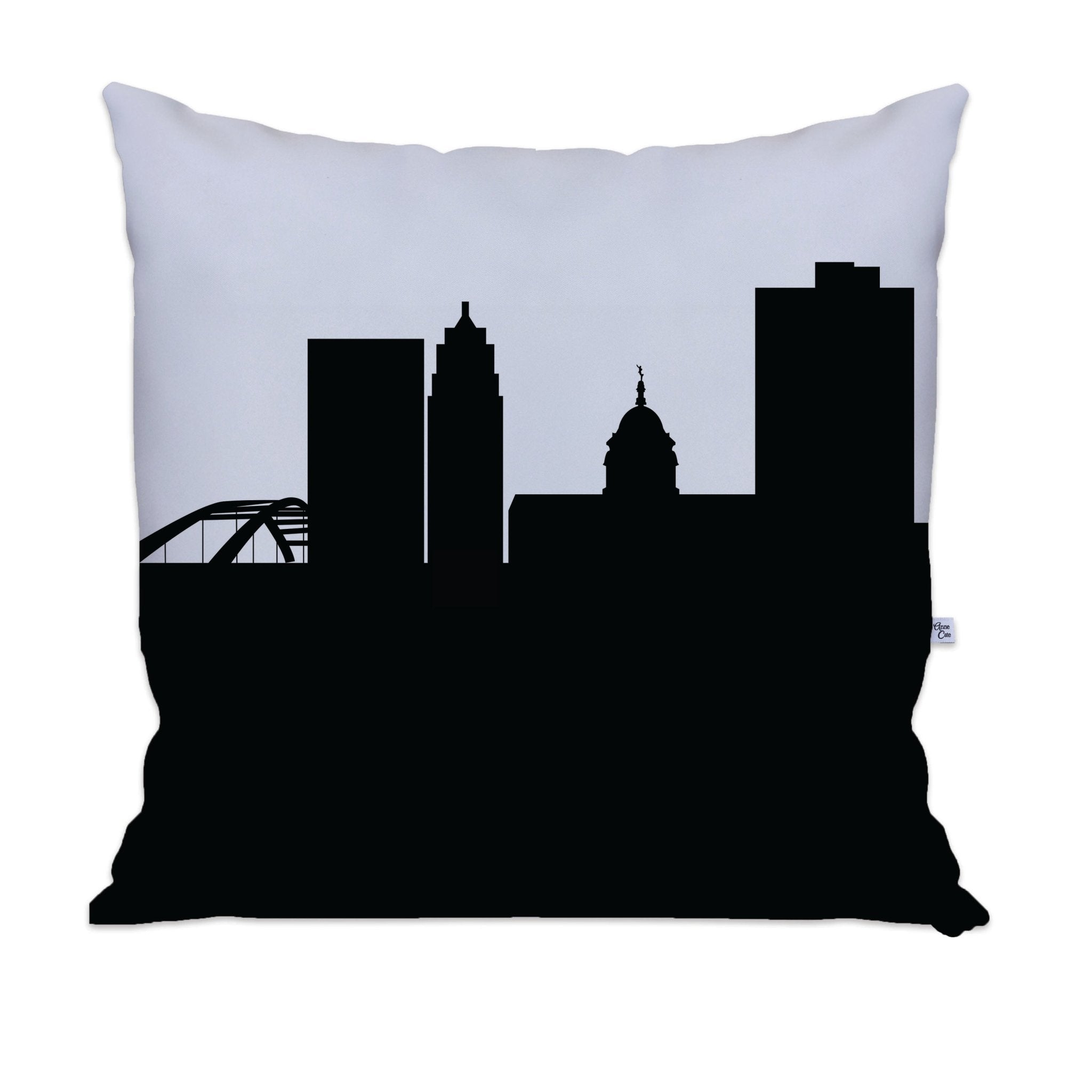 Fort Wayne IN Skyline Large Throw Pillow - Anne Cate
