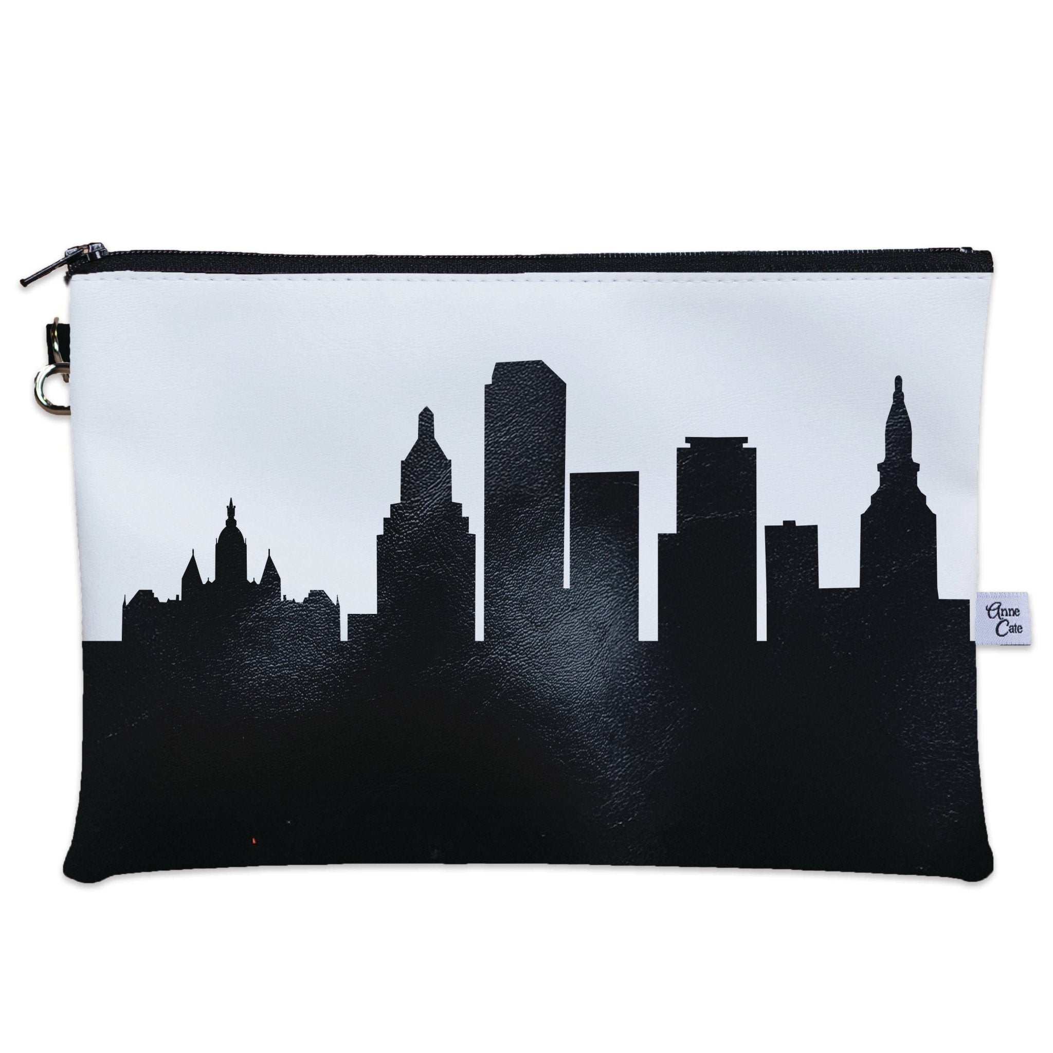 Hartford CT Skyline Wristlet Clutch Purse - Anne Cate