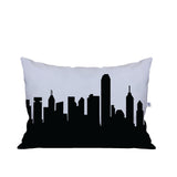 Hong Kong China Skyline Lumbar Pillow