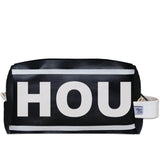 HOU (Houston) City Abbreviation Travel Dopp Kit Toiletry Bag