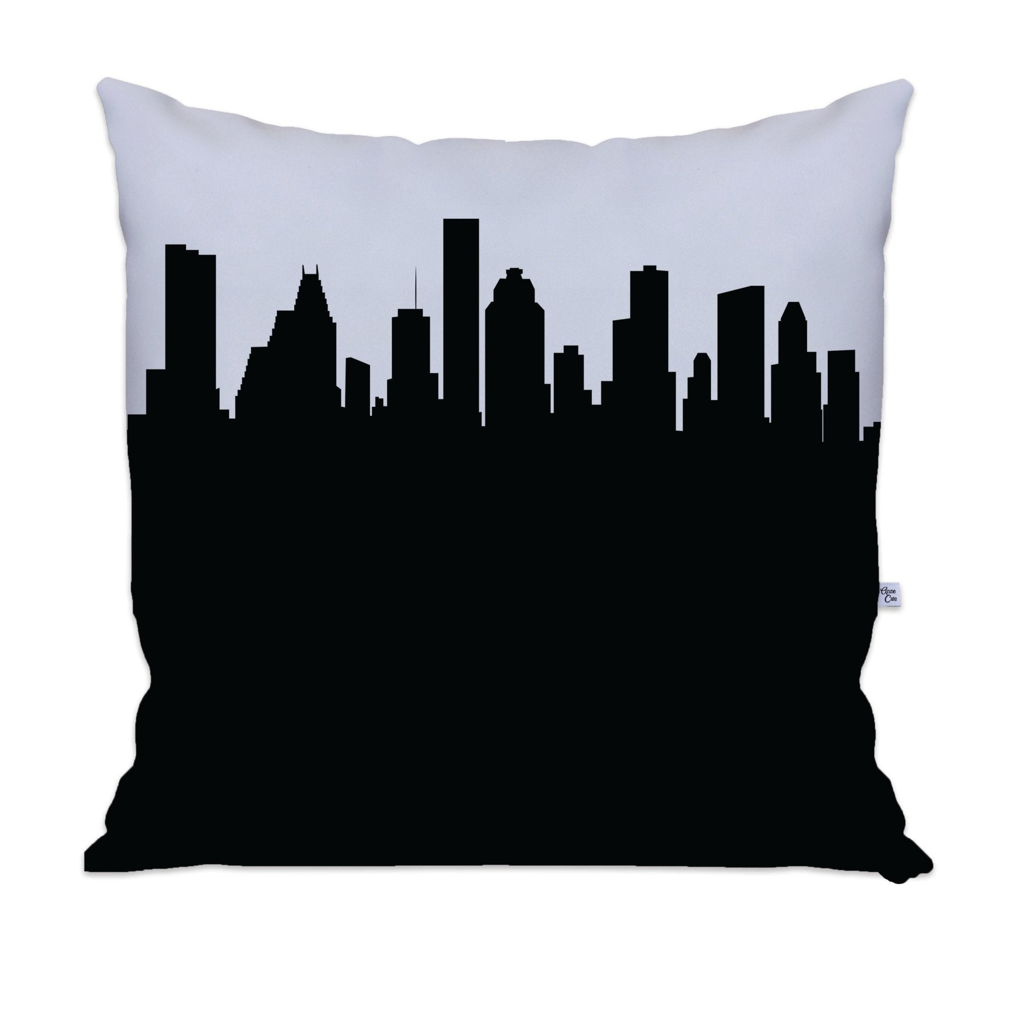 Houston Texas Skyline Large Throw Pillow - Anne Cate