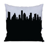 Houston Texas Skyline Large Throw Pillow