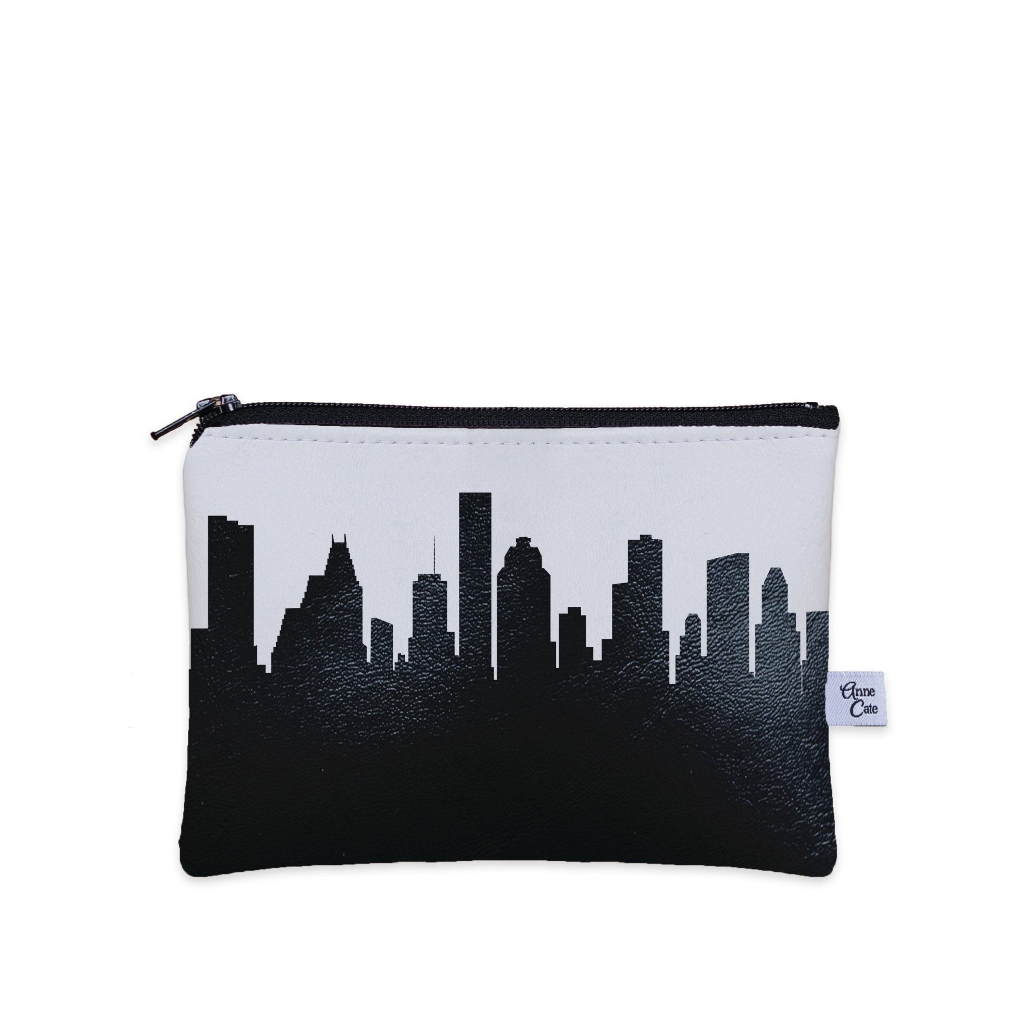 Houston Texas Skyline Vegan Leather Mini Wallet - Anne Cate