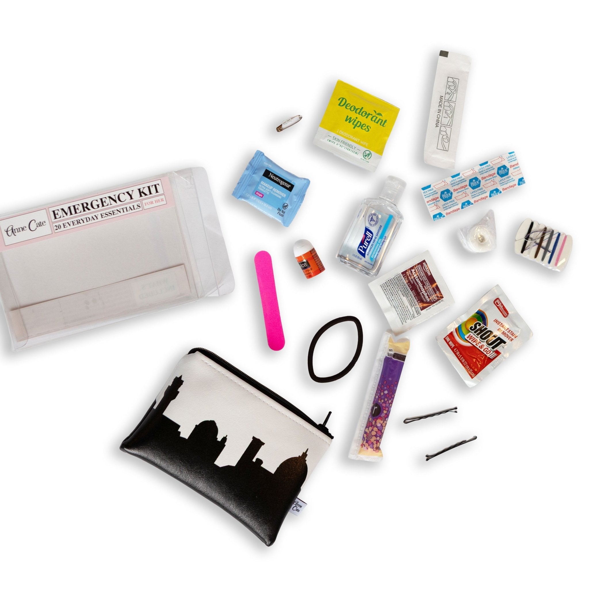 Indianapolis IN Skyline Mini Wallet Emergency Kit - For Her - Anne Cate