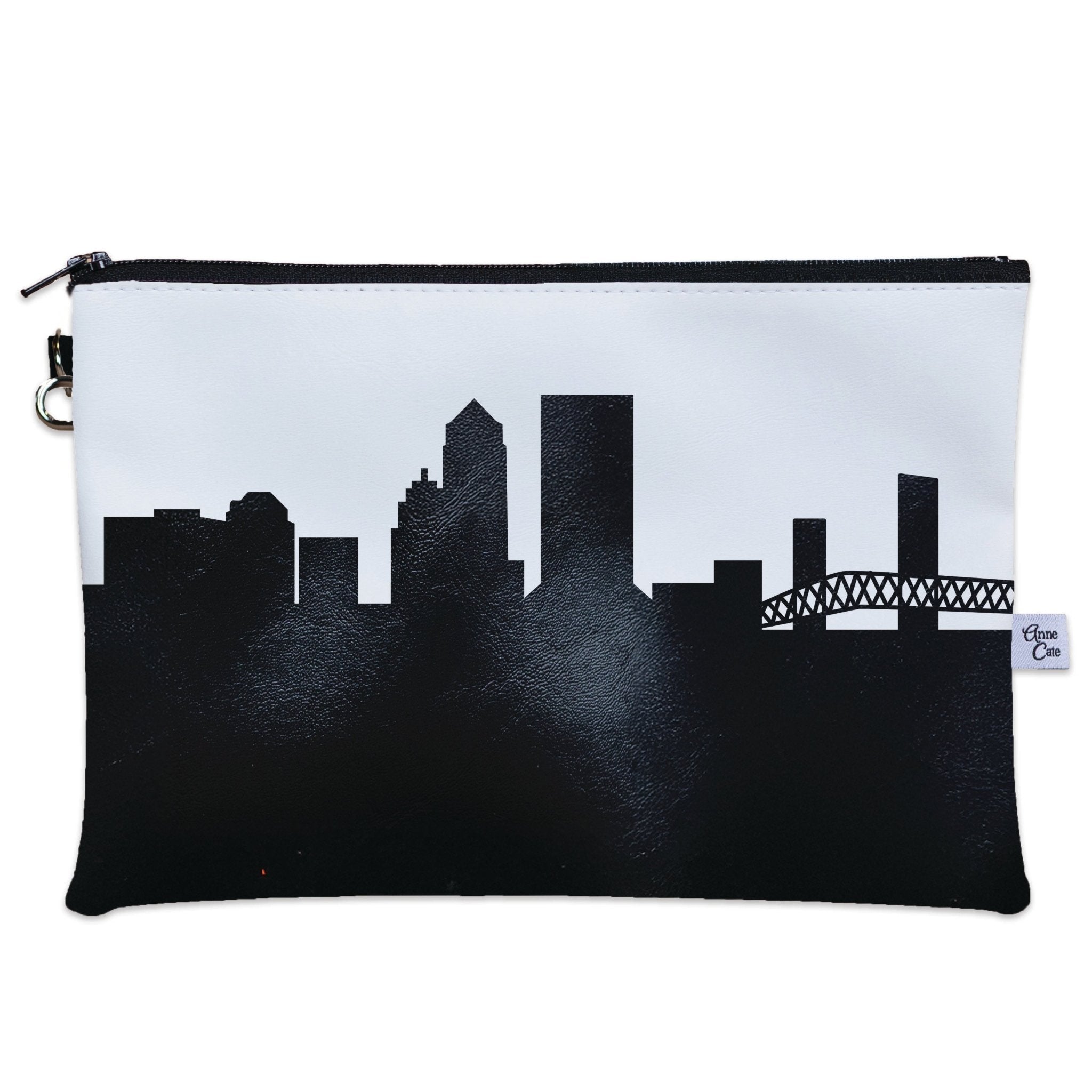 Jacksonville FL Skyline Wristlet Clutch Purse - Anne Cate