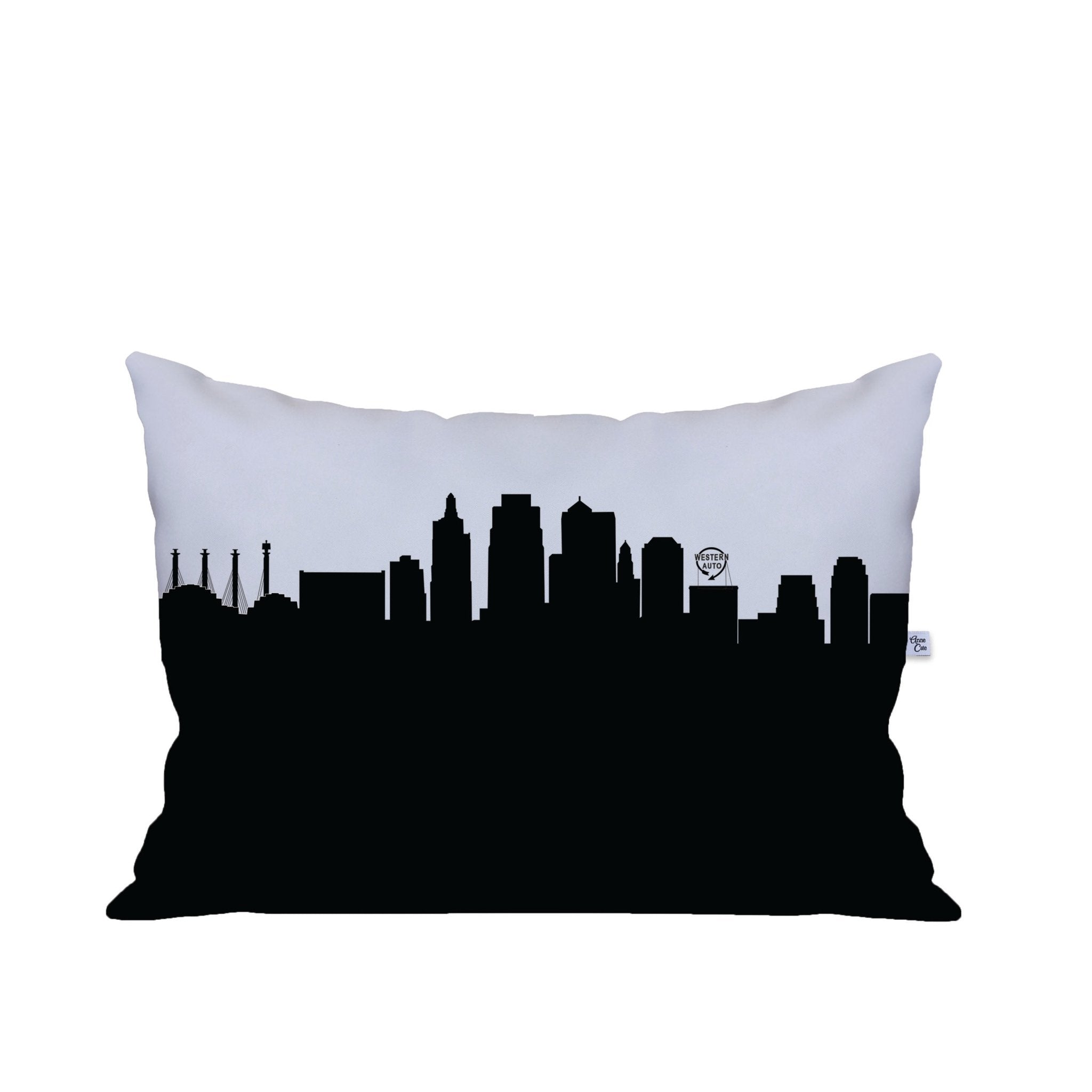 Kansas City MO Skyline Lumbar Pillow - Anne Cate