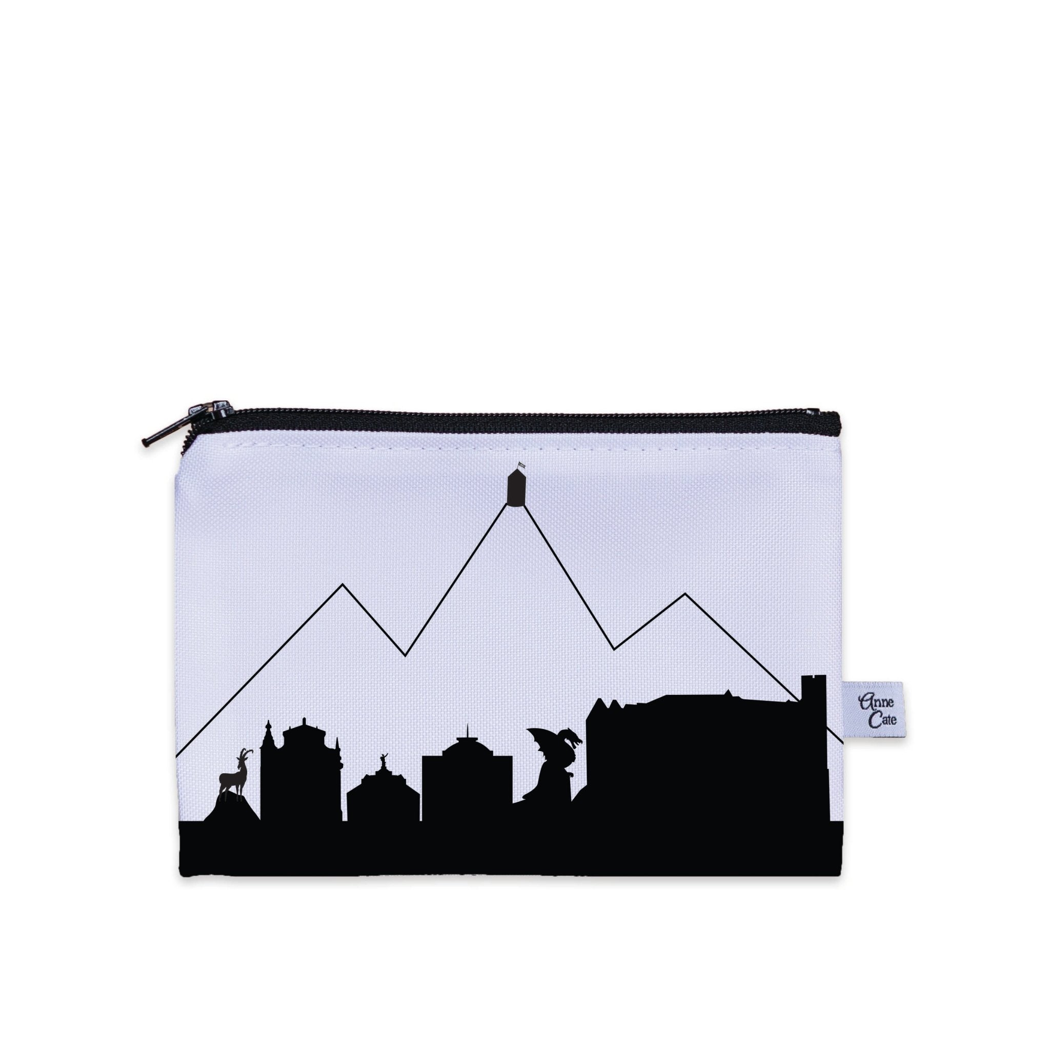 Ljubljana Slovenia Skyline Canvas Mini Purse - Anne Cate