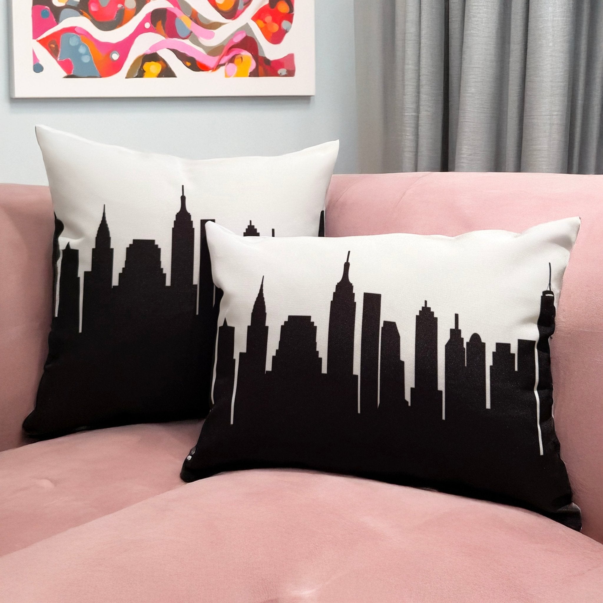 London England Skyline Lumbar Pillow - Anne Cate