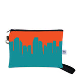 Miami Dolphins Football Stadium Skyline Game Day Wristlet