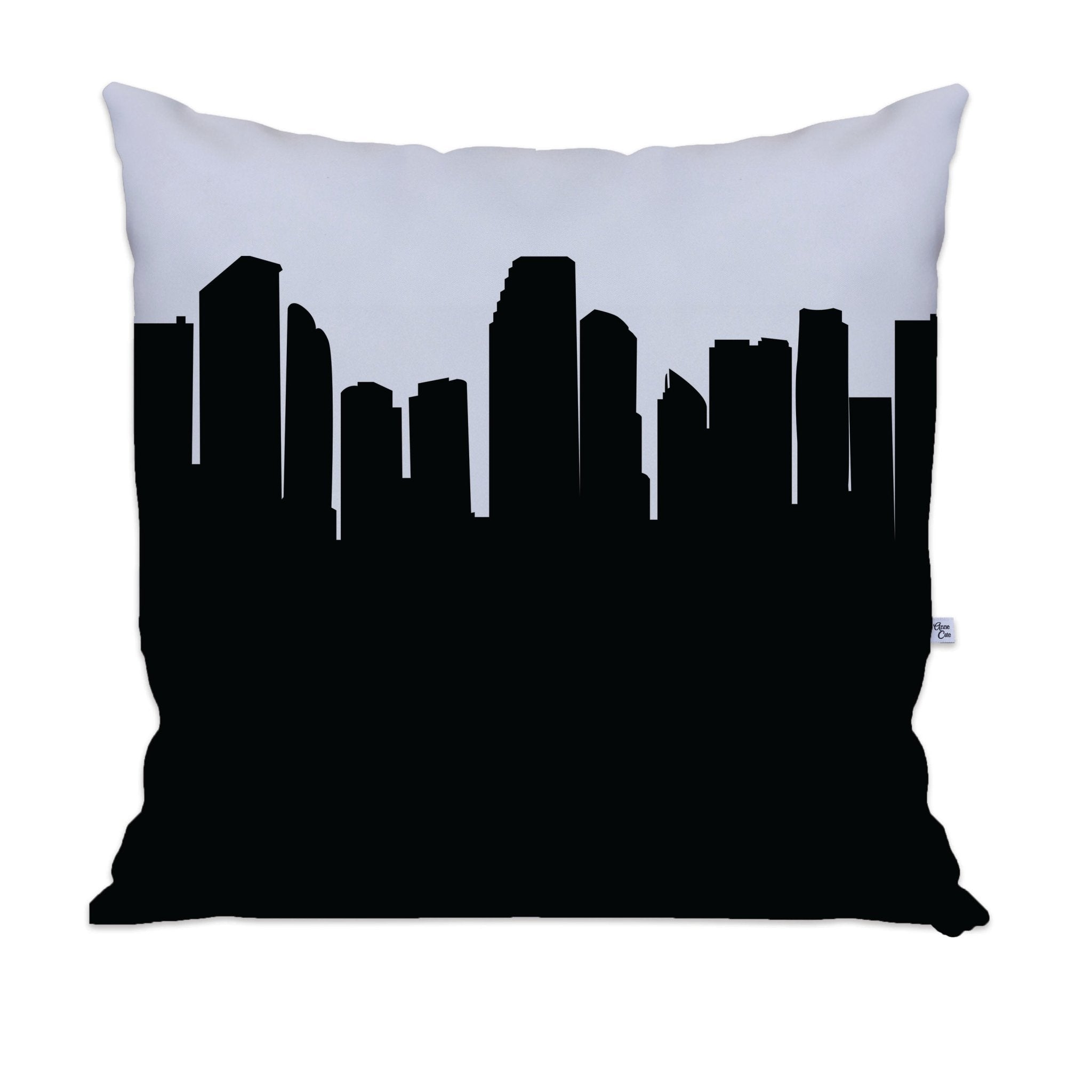 Miami FL Skyline Large Throw Pillow - Anne Cate