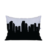 Miami FL Skyline Lumbar Pillow