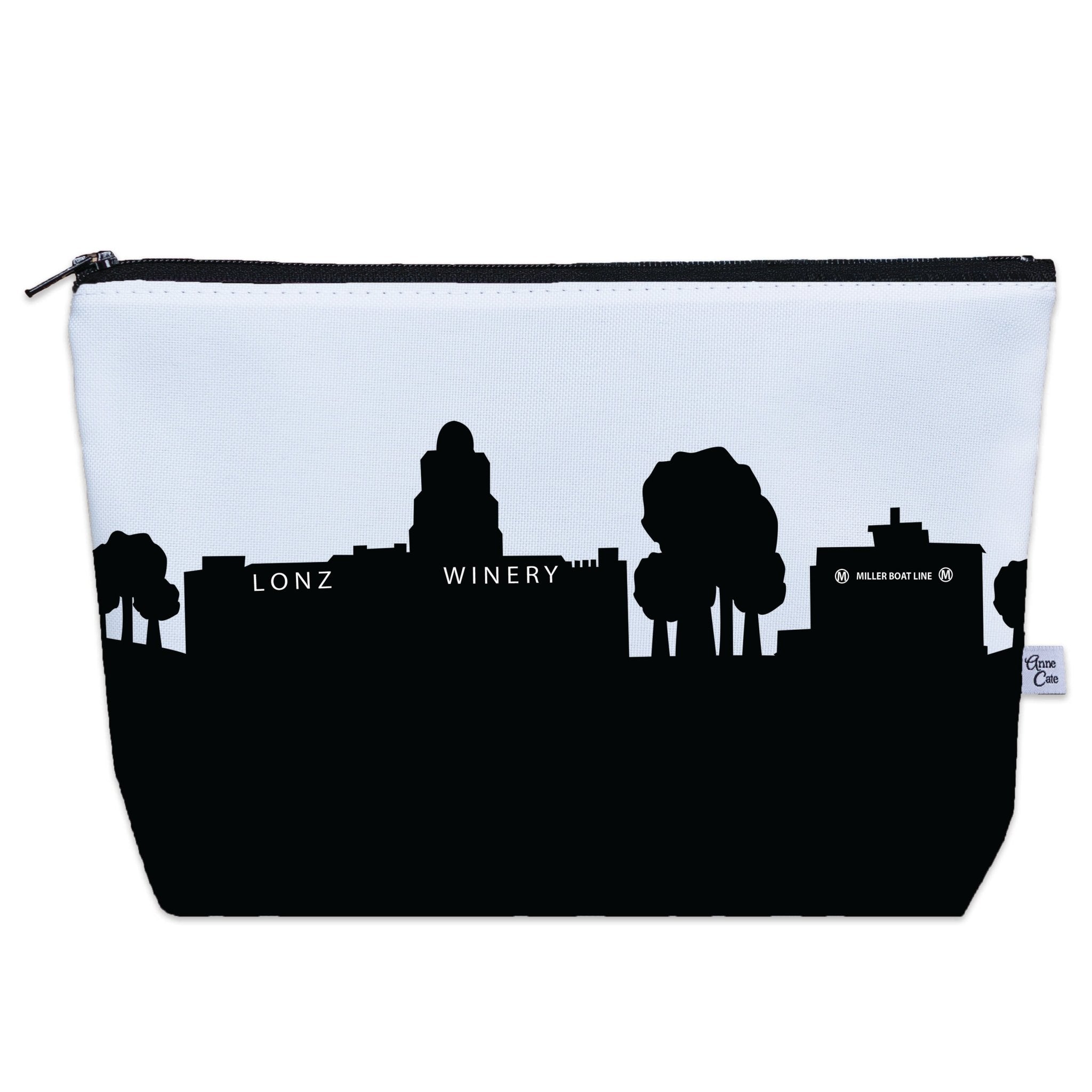 Middle Bass Island OH Skyline Cosmetic Makeup Bag - Anne Cate