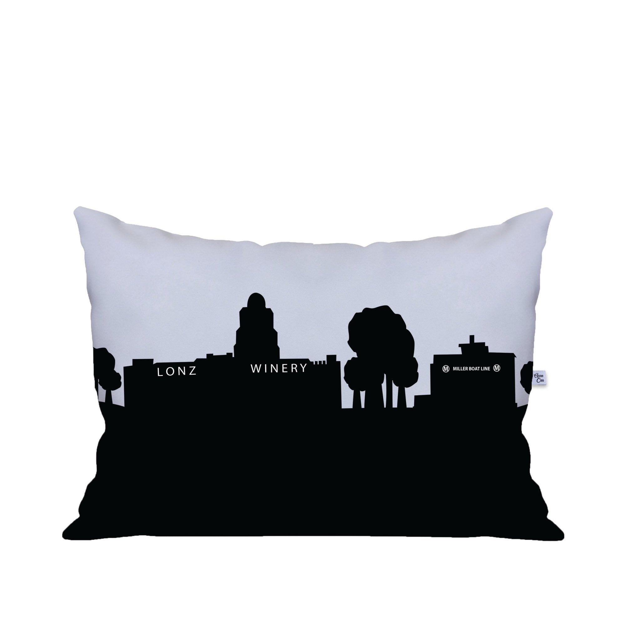 Middle Bass Island OH Skyline Lumbar Pillow - Anne Cate
