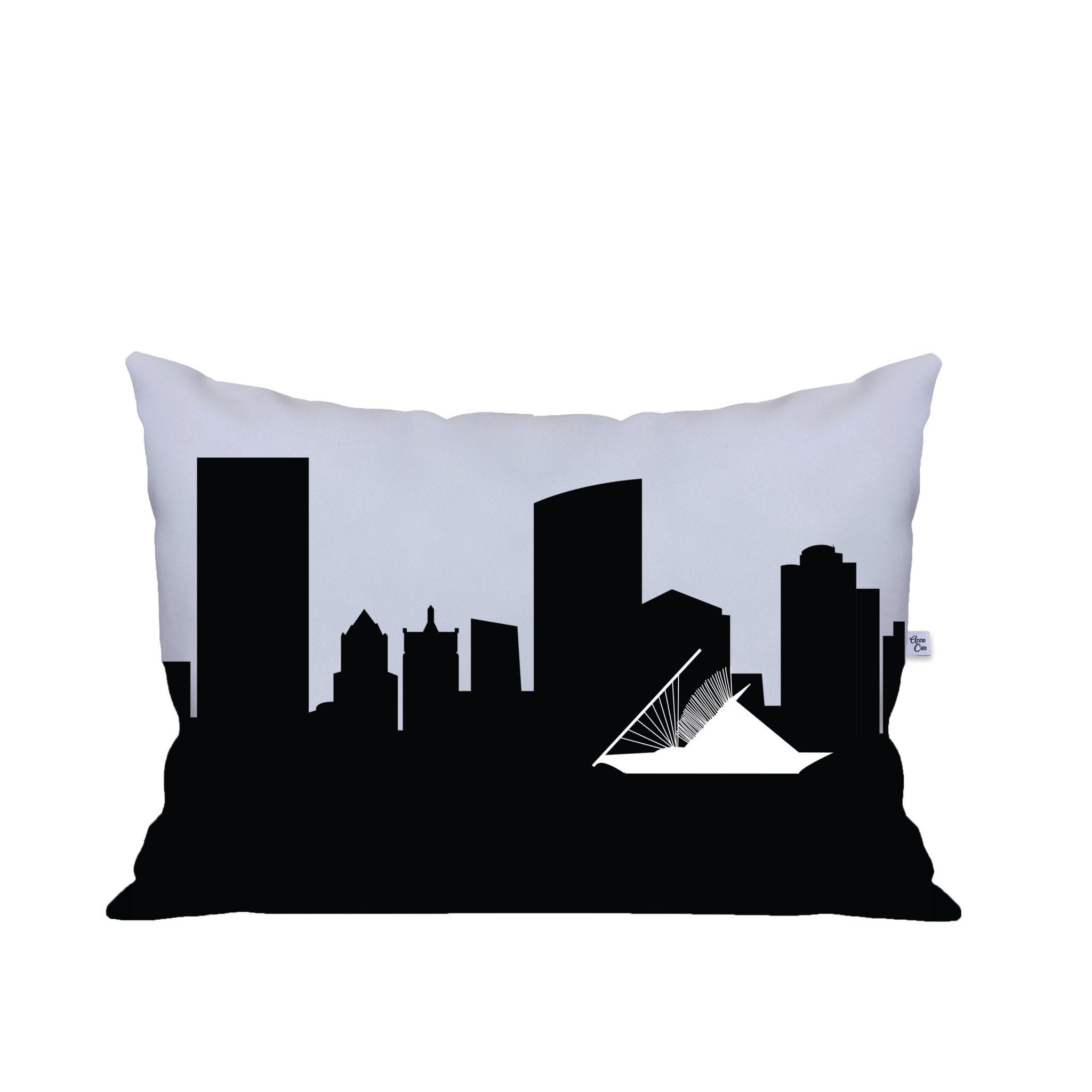 Milwaukee WI Skyline Lumbar Pillow - Anne Cate