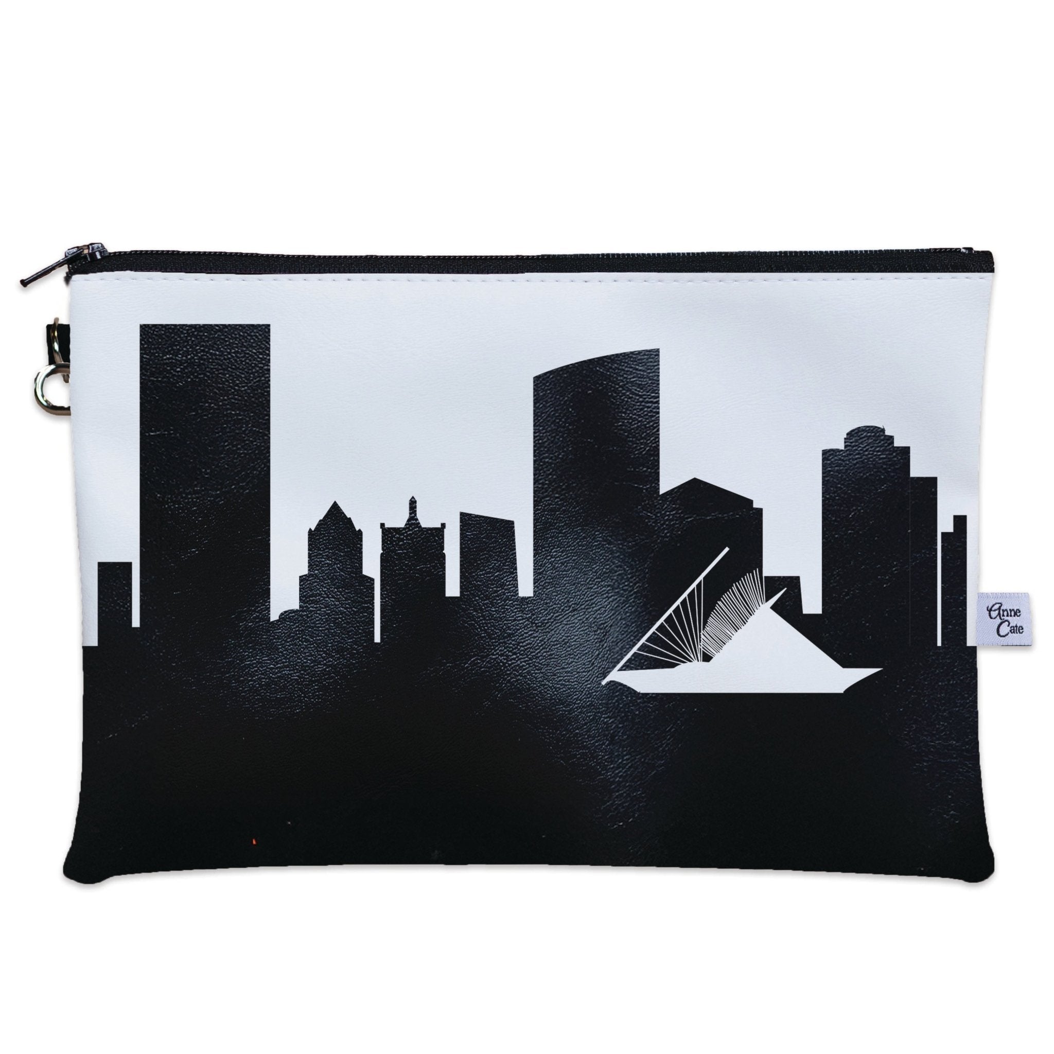 Milwaukee WI Skyline Wristlet Clutch Purse - Anne Cate