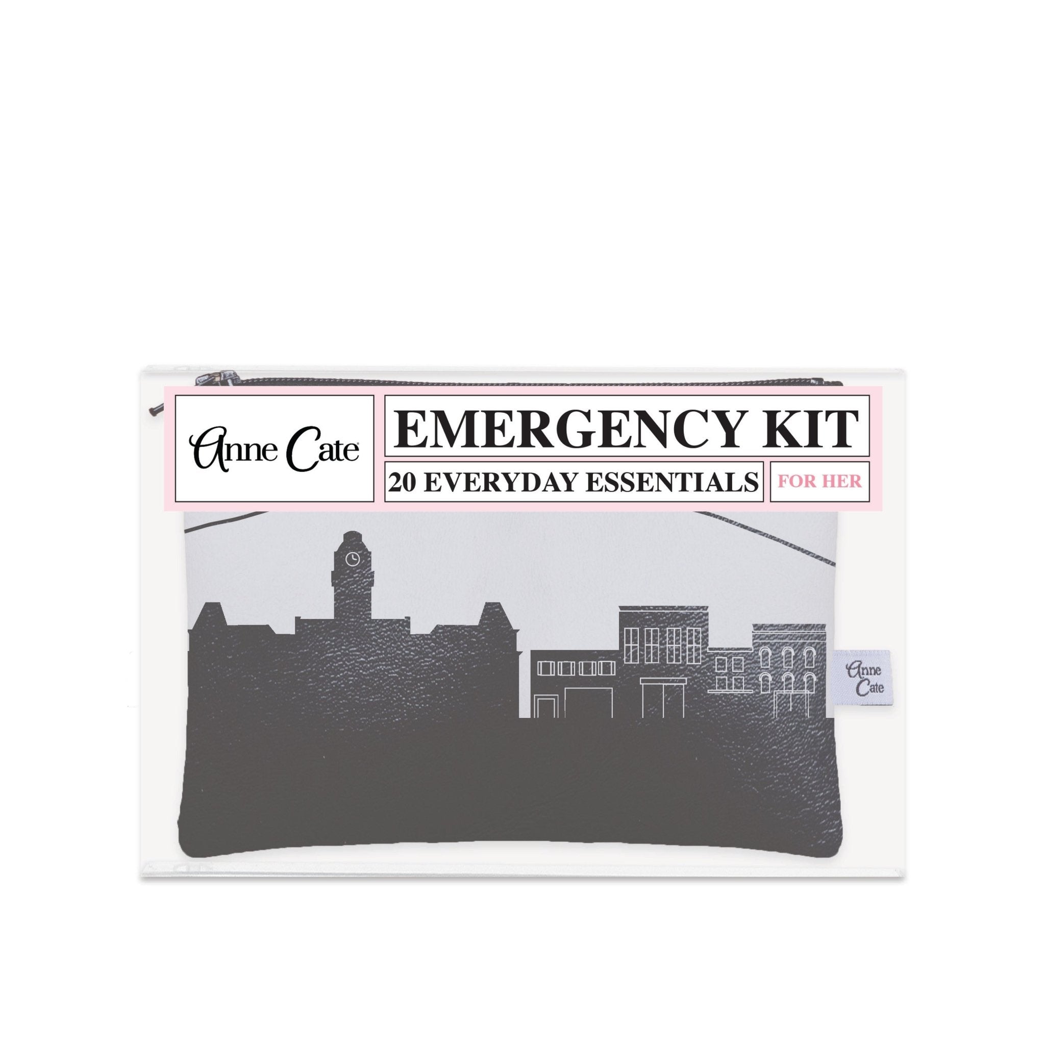 Morgantown WV (West Virginia University) Skyline Mini Wallet Emergency Kit - For Her - Anne Cate