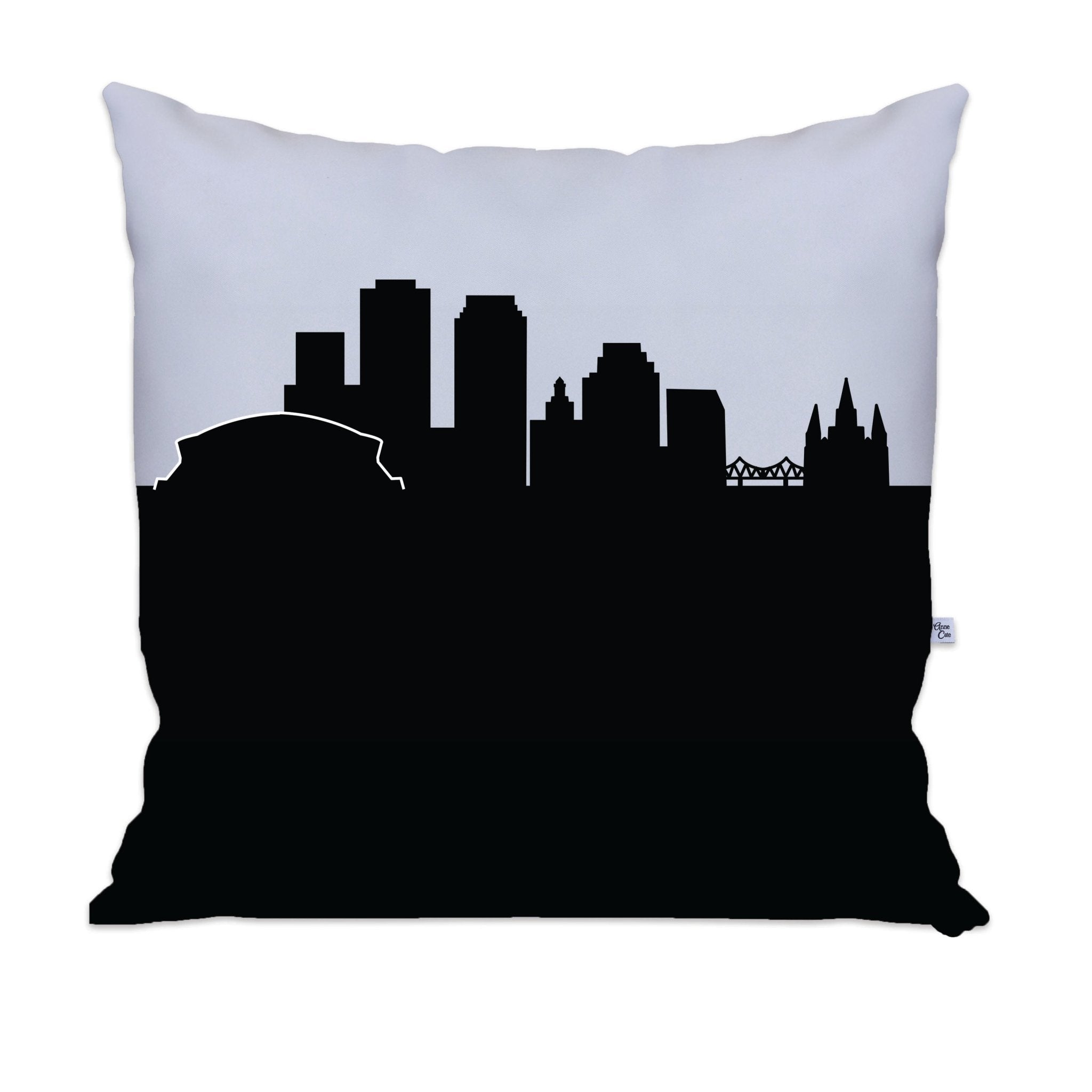 New Orleans LA Skyline Large Throw Pillow - Anne Cate