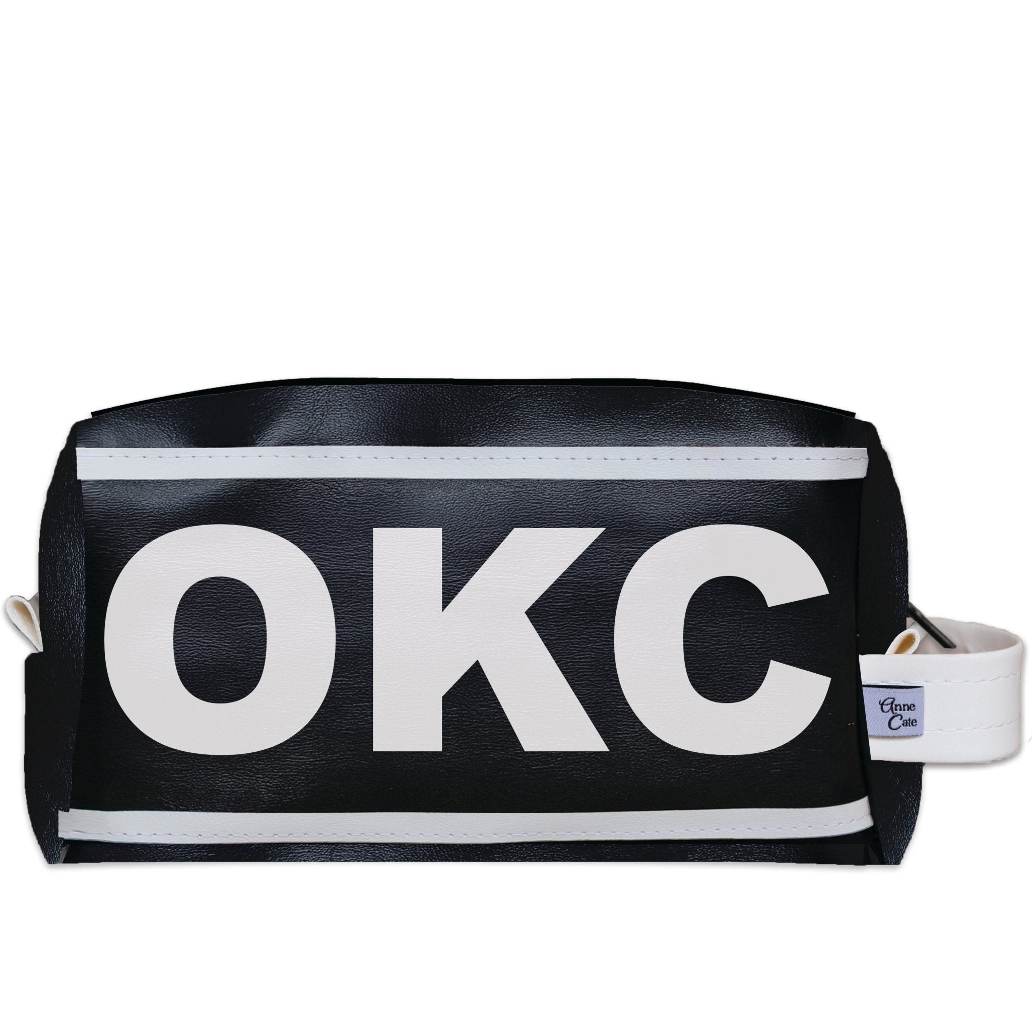 OKC (Oklahoma City) City Abbreviation Travel Dopp Kit Toiletry Bag - Anne Cate