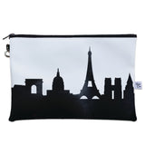 Paris France Skyline Wristlet Clutch Purse
