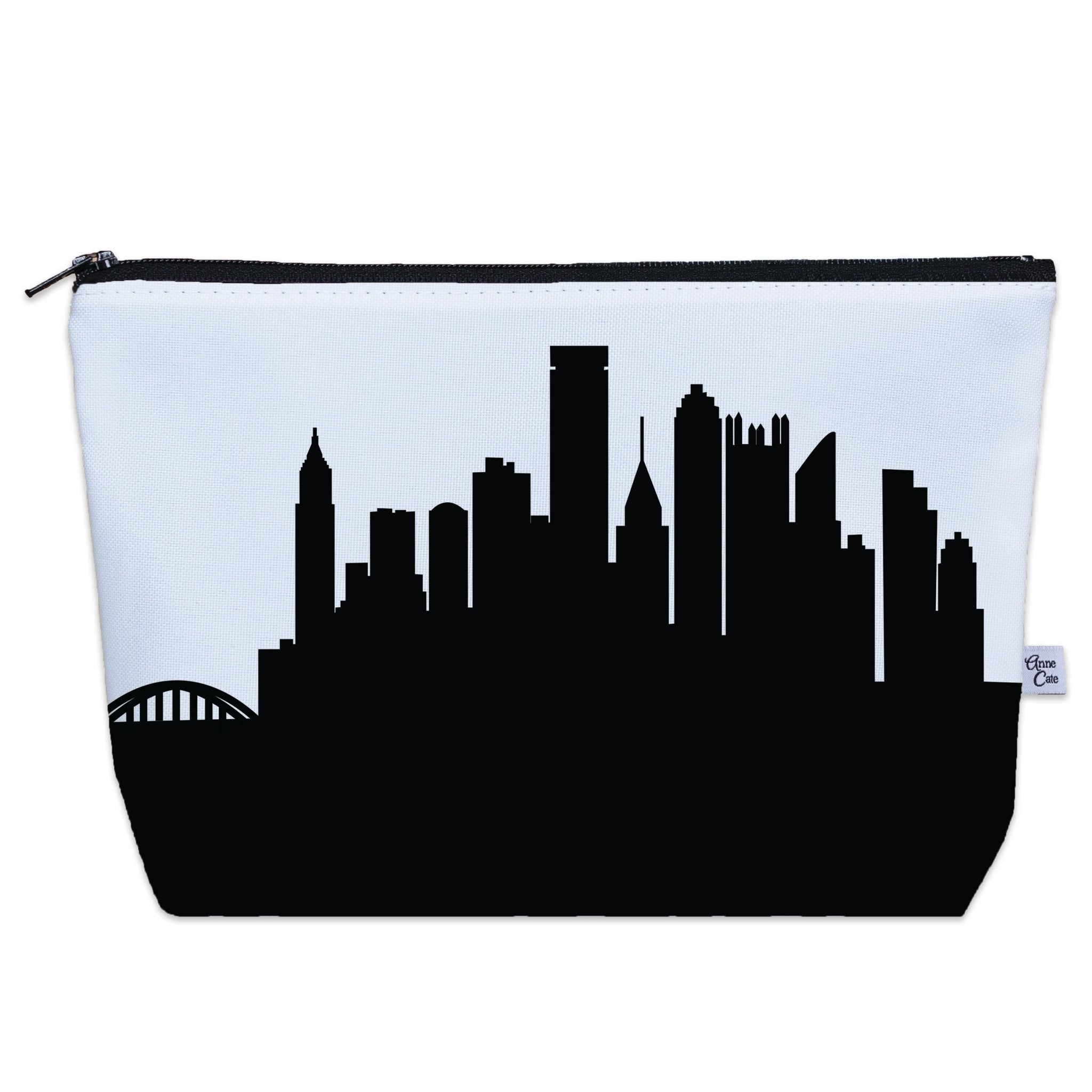 Pittsburgh PA Skyline Cosmetic Makeup Bag - Anne Cate