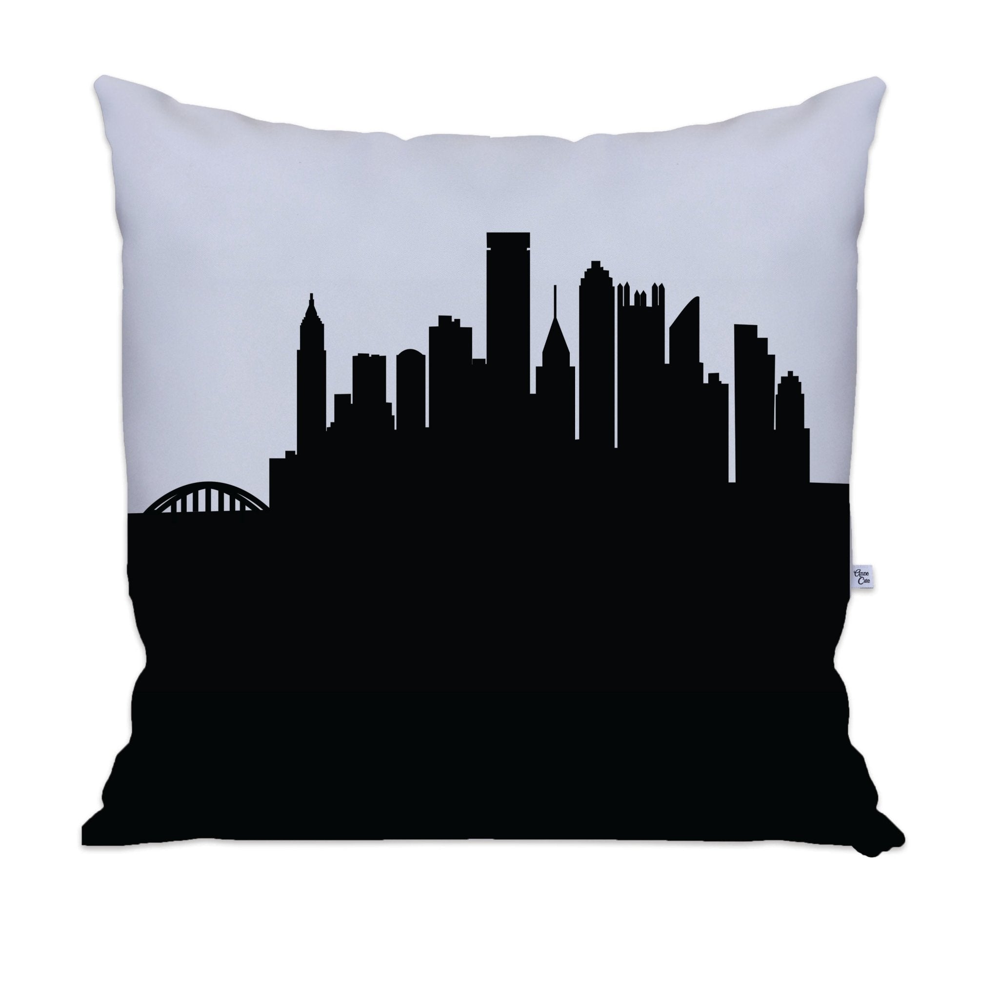 Pittsburgh PA Skyline Large Throw Pillow - Anne Cate
