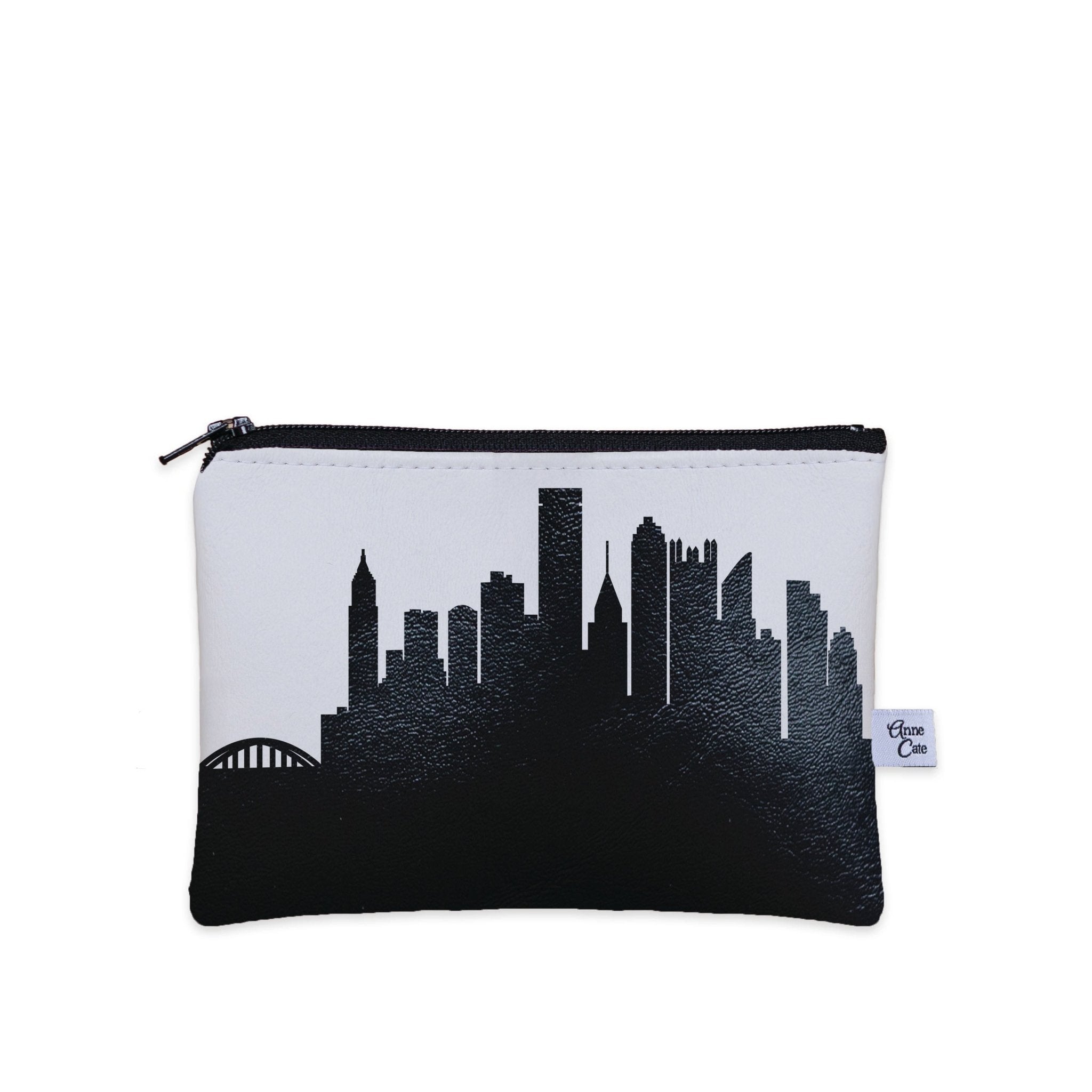 Pittsburgh PA Skyline Vegan Leather Mini Wallet - Anne Cate