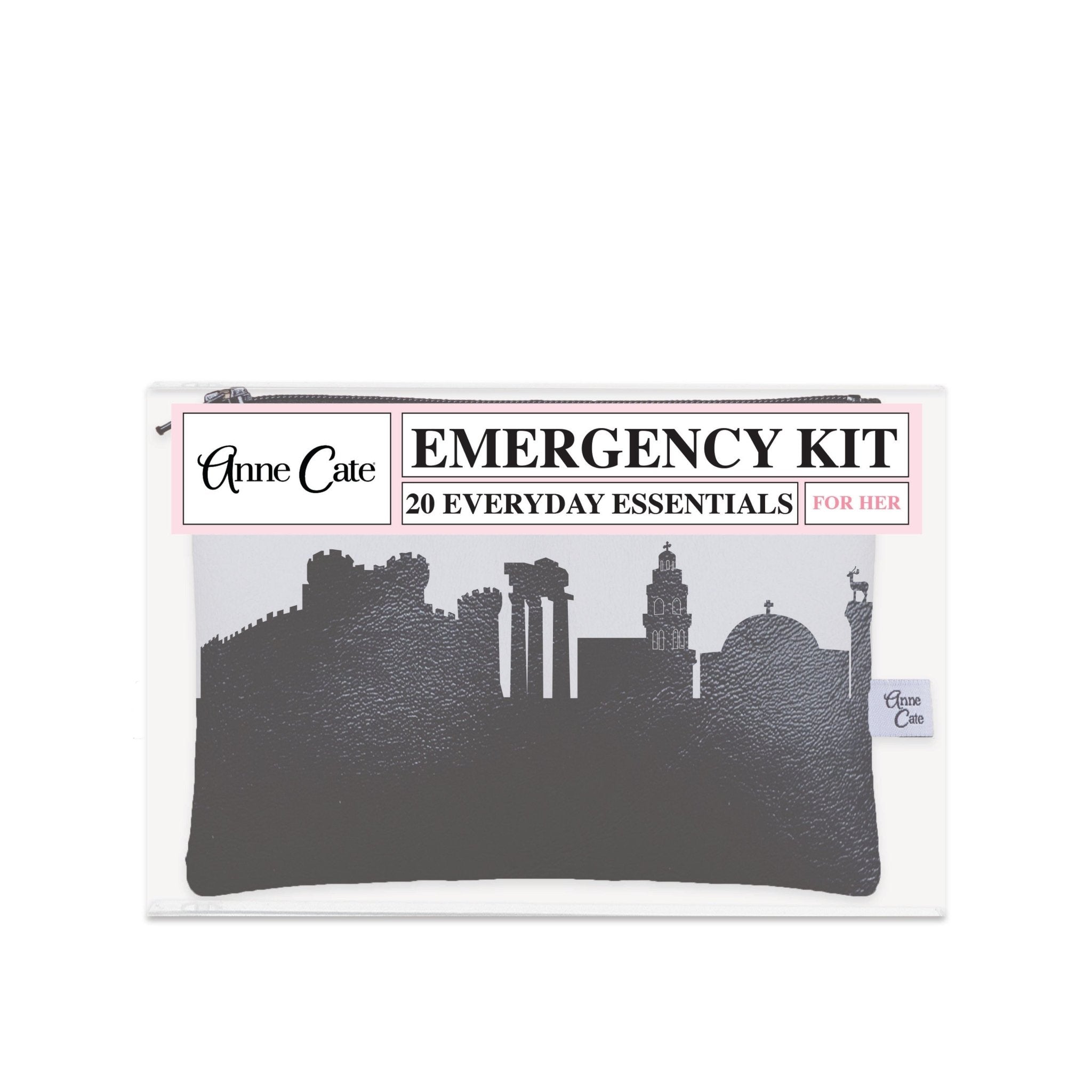 Rhodes Greece Skyline Mini Wallet Emergency Kit - For Her - Anne Cate