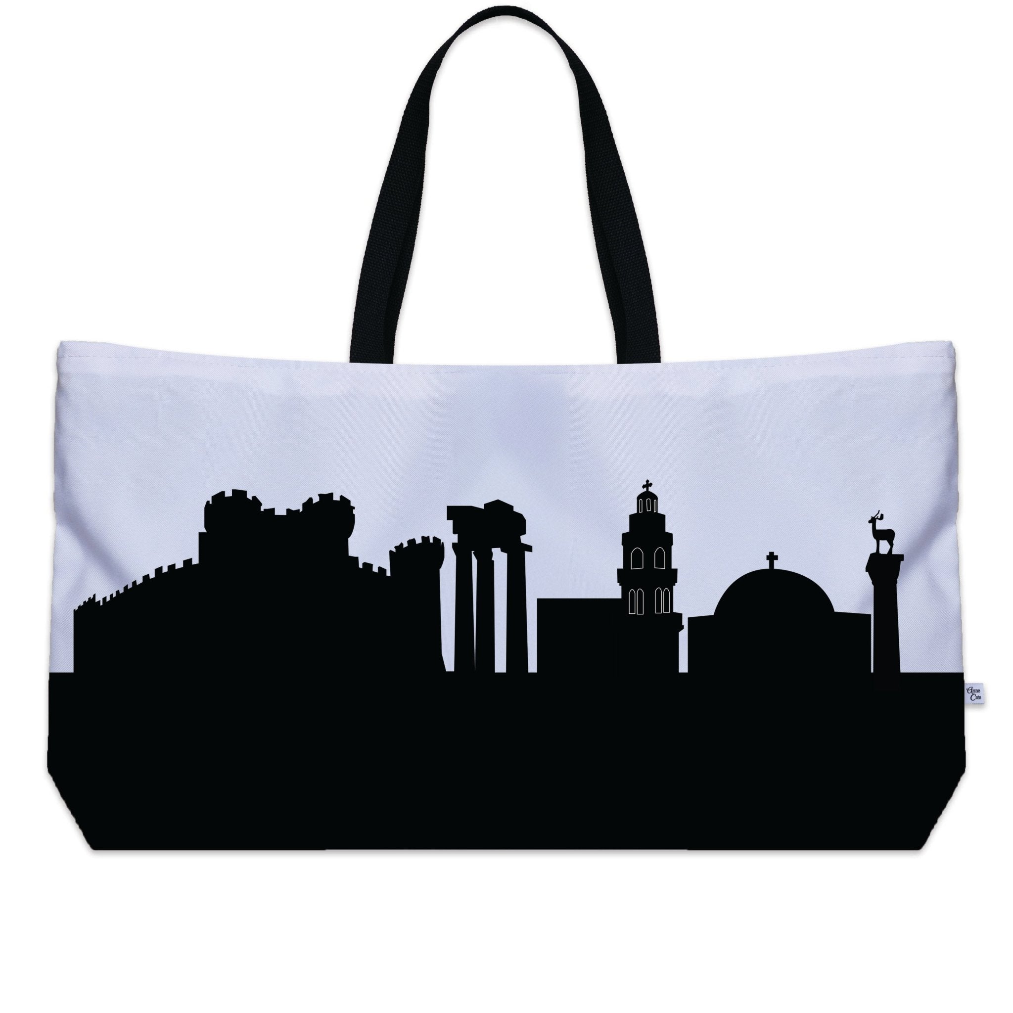 Rhodes Greece Skyline Weekender Tote - Anne Cate