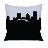 Rochester NY Skyline Large Throw Pillow