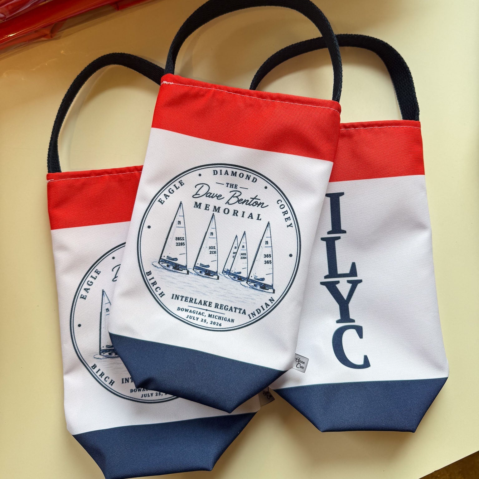 Sailcloth Wine Tote - Custom - Anne Cate