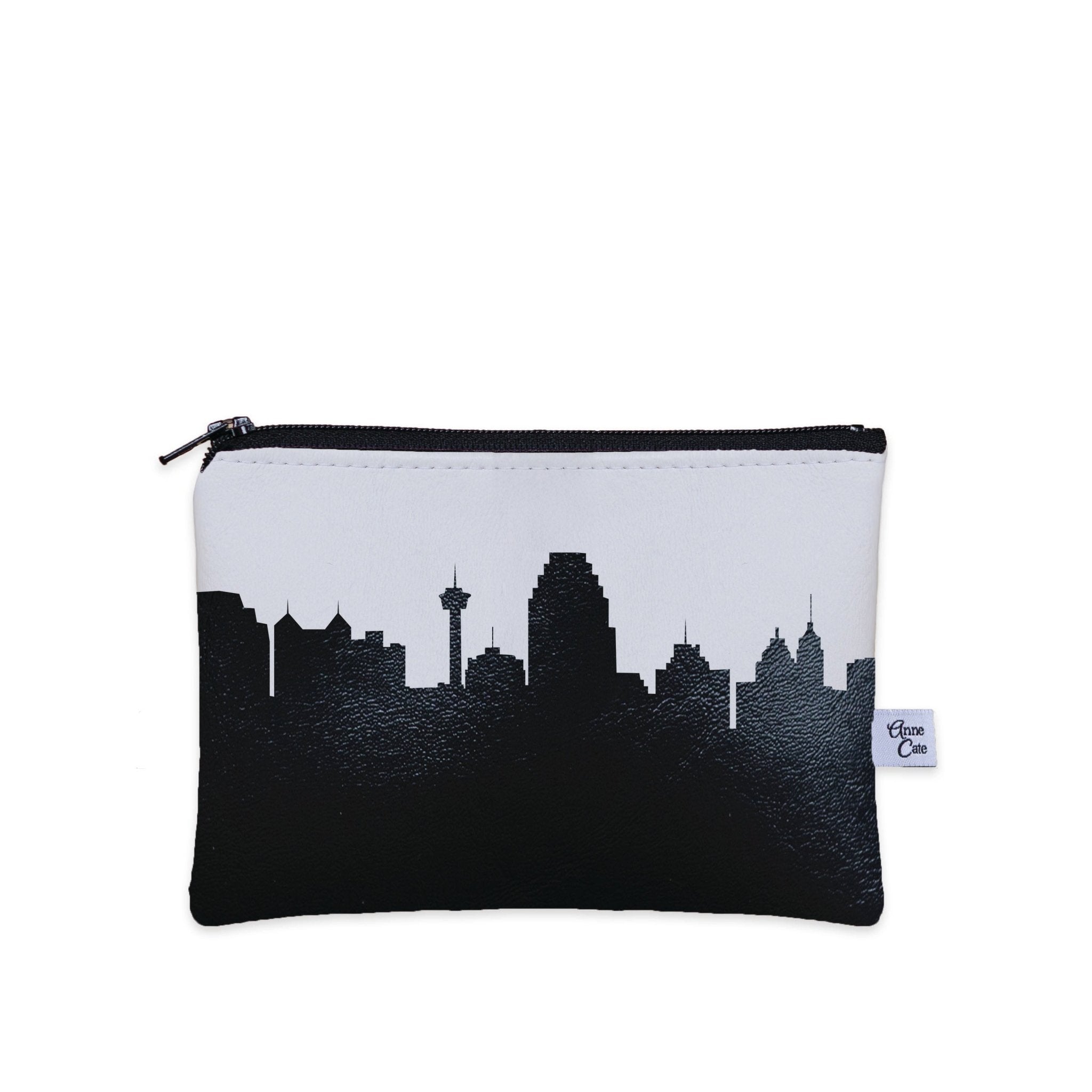 San Antonio TX Skyline Vegan Leather Mini Wallet - Anne Cate